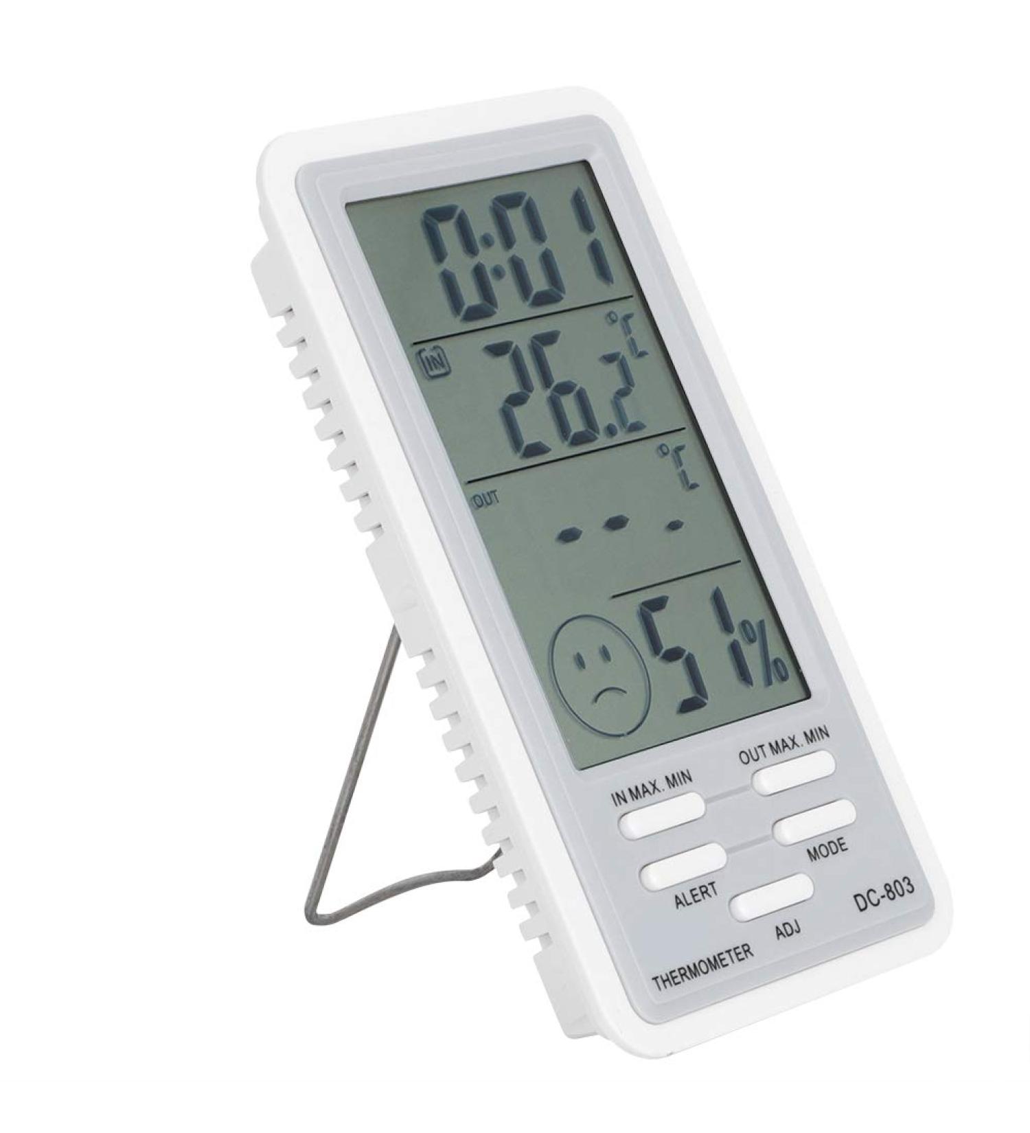 Thermometer Hygrometer - High/Low Temperature Alarm, Office, Workshop, Lab, Living Room - Buy Online on SooperMarket.com