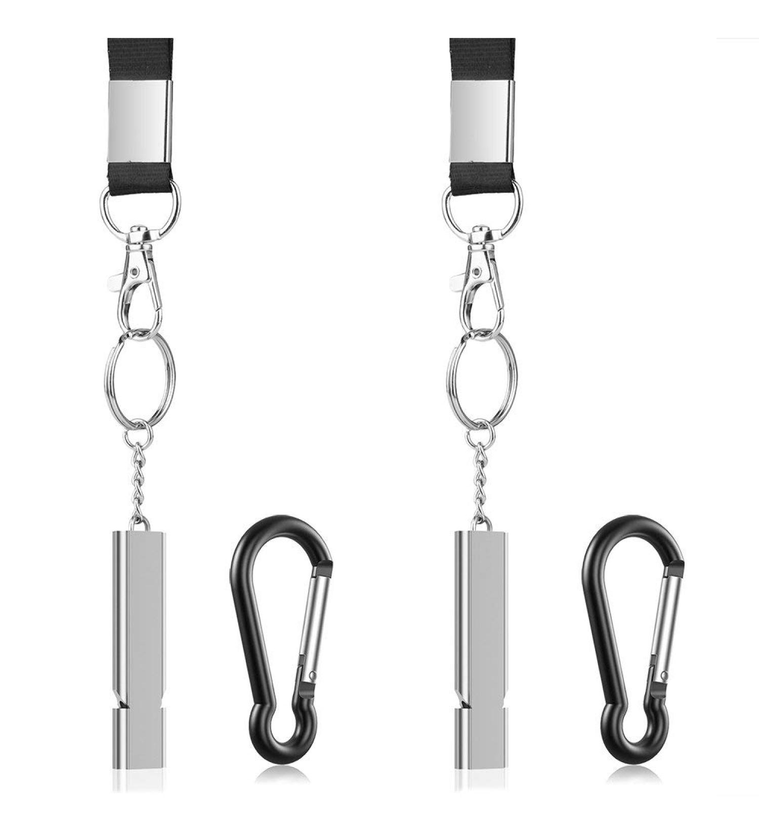 Michael Josh 2PCS Outdoor Emergency Survival Whistles with Carabiner and Lanyard - Ideal for Camping, Hiking, Sports, and Dog Training - Buy Online on SooperMarket.com