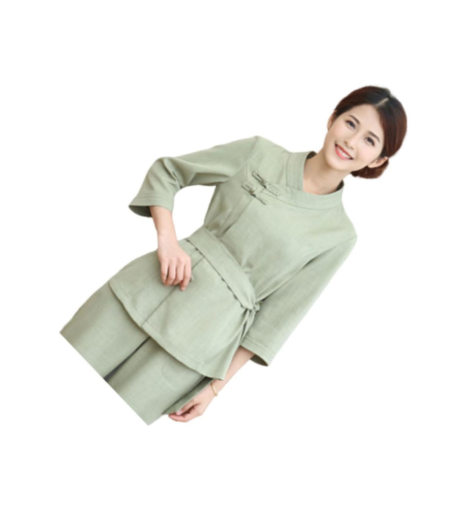 FOMIYES 1 Set Spa Robe Hairdressing Tunic Spa Gown Salon Smock Salon Uniforms Women Barber Shop Apron Spa Work Uniforms for Women Hair Salon Cape Spa Kit Spa Cloth Kimono Hair Dye L Green - Buy Online on SooperMarket.com