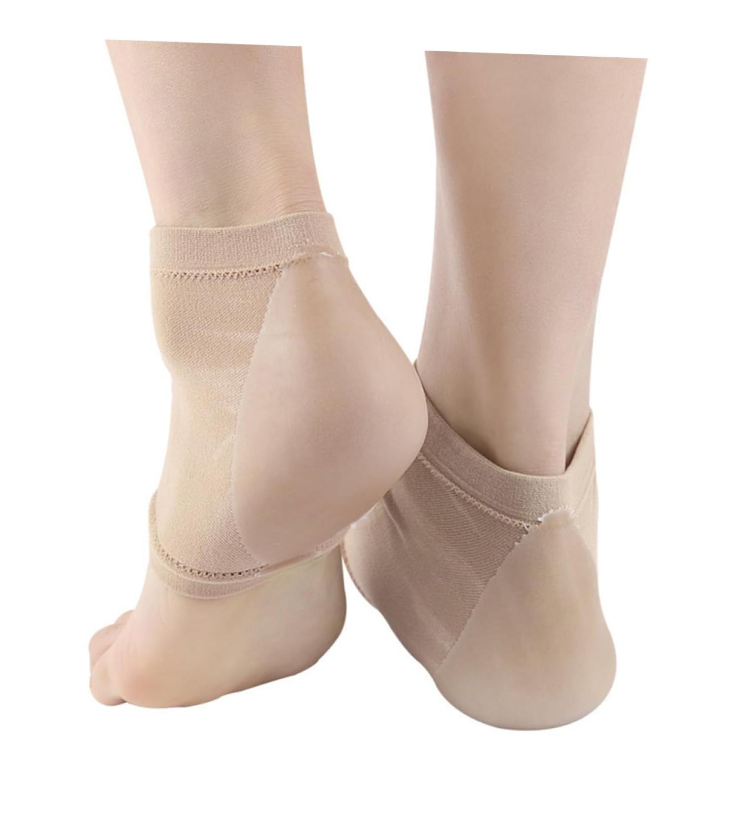 Healeved 1 Pair Heel Anti-Crack Socks Silicone Heel Pads for Plantar (Khaki) Plantar Heel Cup Heel Socks for Cracked Feet Dry Heels Socks Sleeve Breathable Men and Women Size 1 - Buy Online on SooperMarket.com