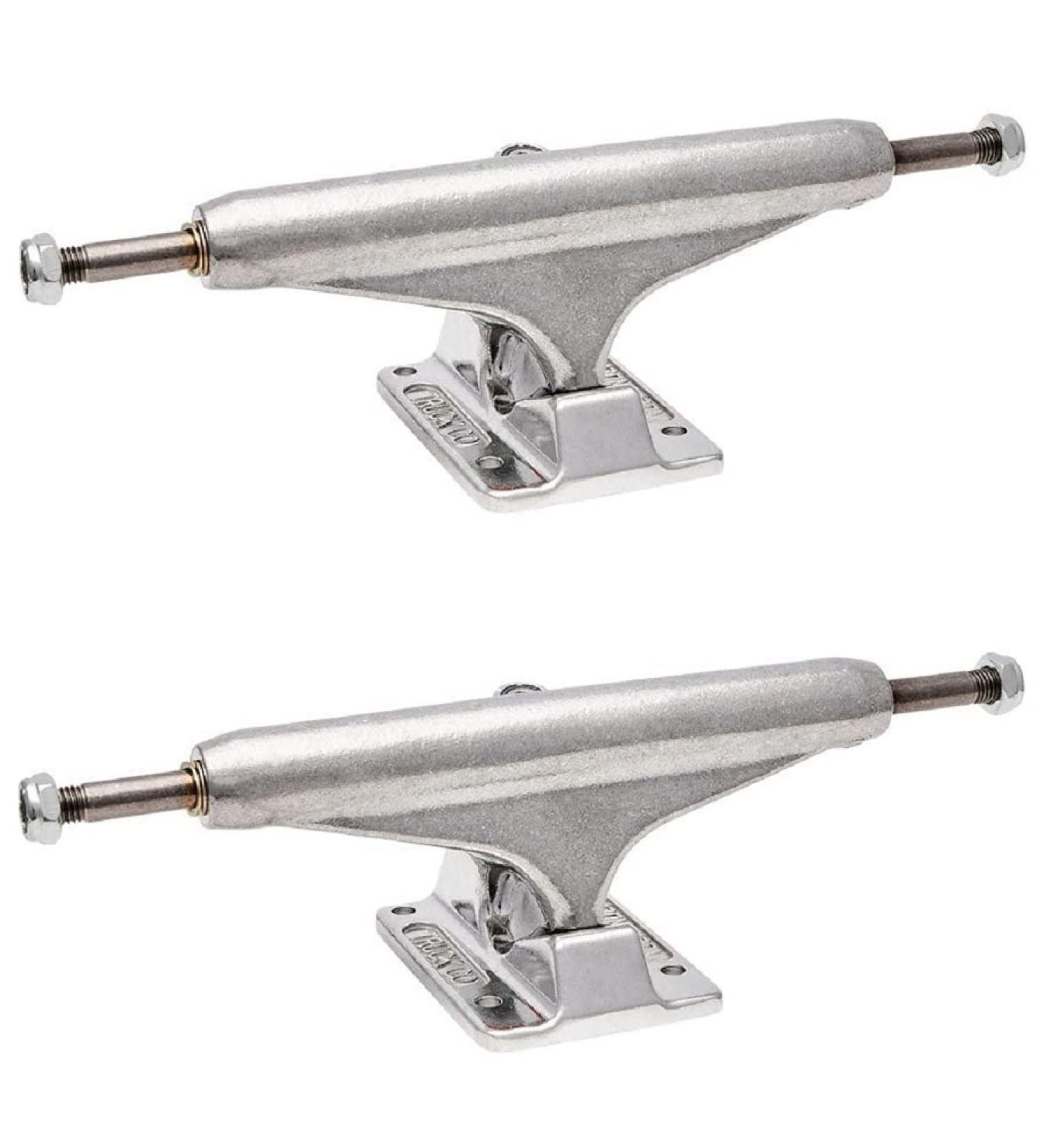 INDEPENDENT Forged Titanium Logo Trucks Silver 144mm Set - High Quality Truck Set - Buy Online on SooperMarket.com