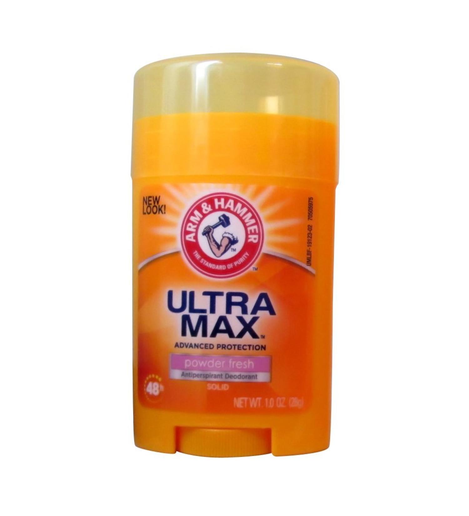Arm & Hammer Ultramax Powder Fresh Solid Antiperspirant Deodorant 1 Ounce 6 Pack