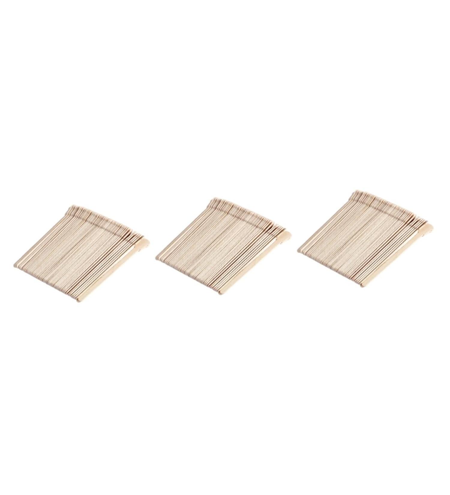 Magiclulu 150 PCS Wax Spatula Sticks for Ear & Nasal Hair Removal - Wooden Bamboo Hair Removal Tools (50 PCS x 3 Packs) - Buy Online on SooperMarket.com