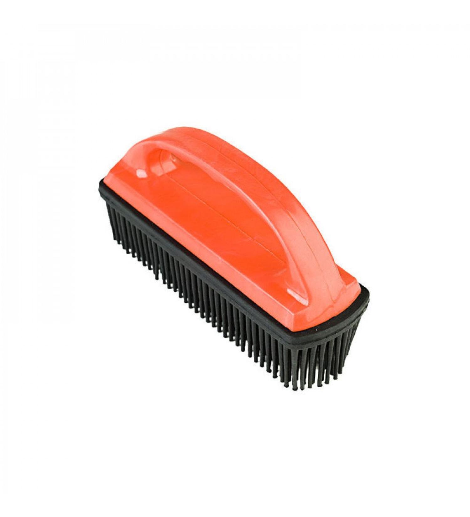 Horze Hair & Lint Remover Brush - Rubber - Red - One Size One Size Red