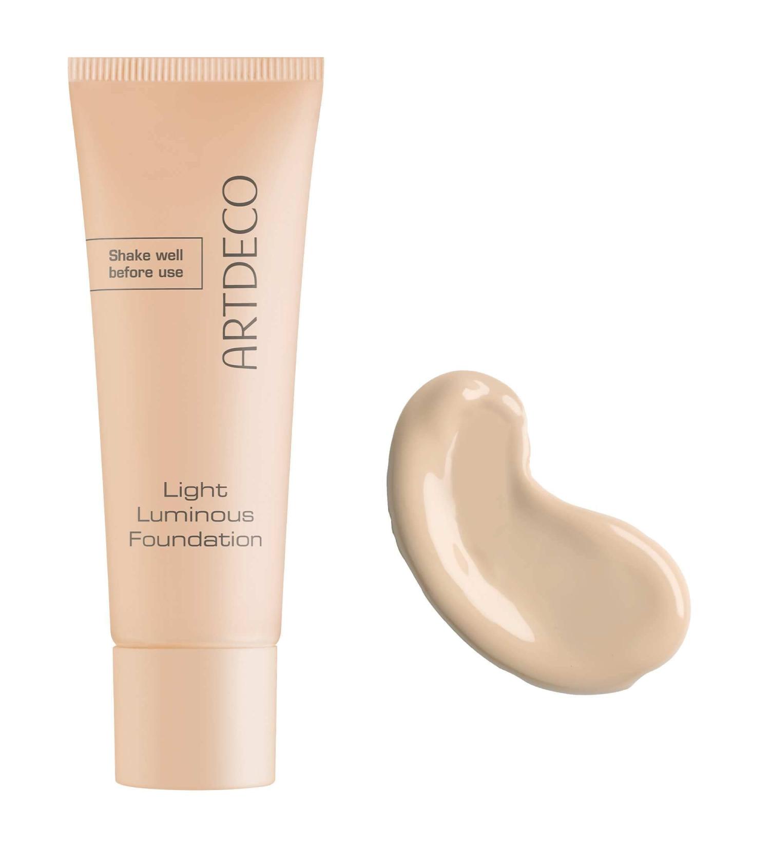 Artdeco Light Luminous Foundation - Lightweight Liquid Foundation with Natural Finish & Blue Light Protection - Neutral Porcelain - 25ml - International Shipping Available - Buy Online on SooperMarket.com
