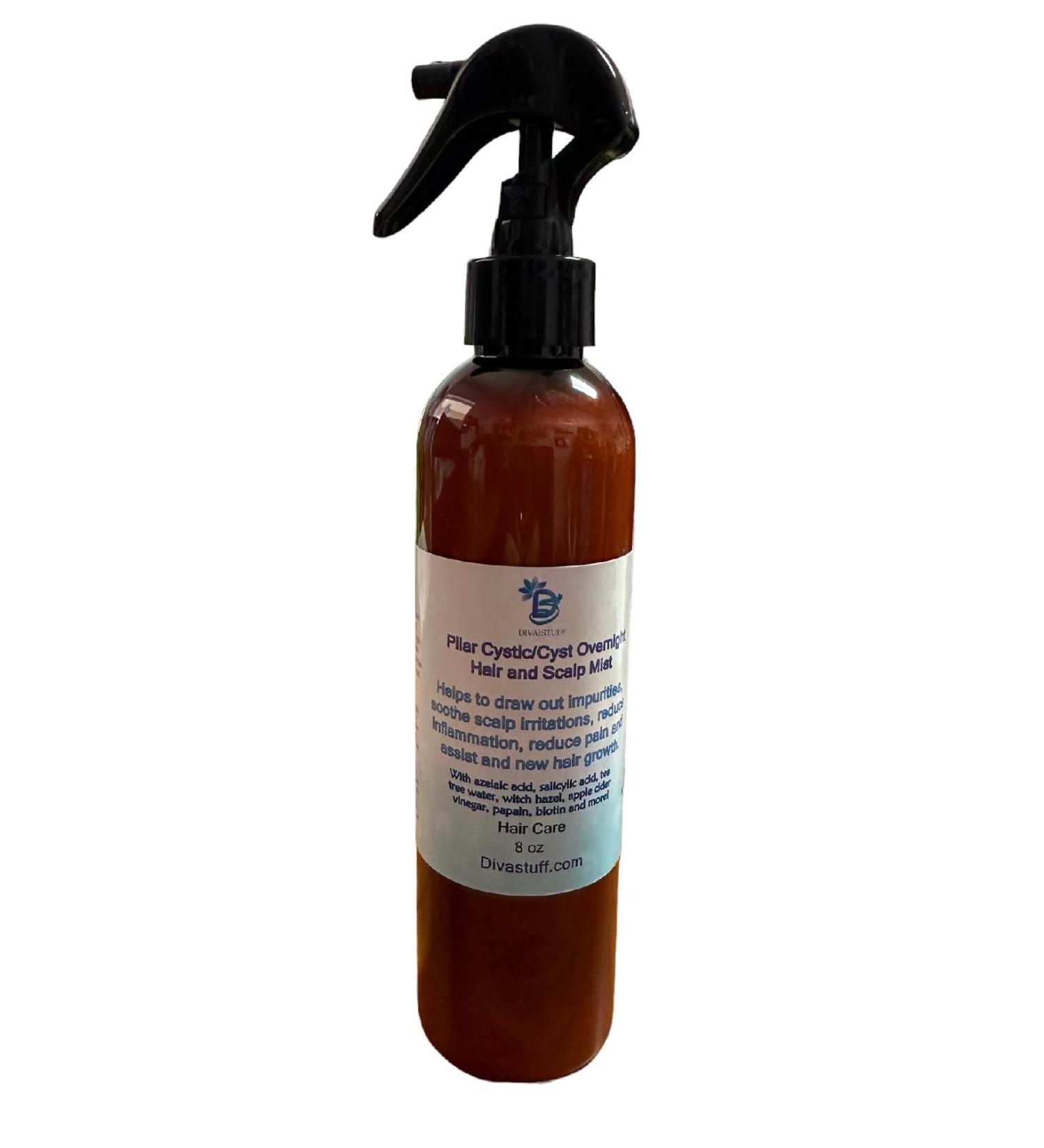 Diva Stuff Pilar Cyst Overnight Hair & Scalp Mist | Reduce Scalp Bumps Promote Hair Growth | Salicylic Acid Azelaic Acid Apple Cider Vinegar | International Shipping - Buy Online on SooperMarket.com