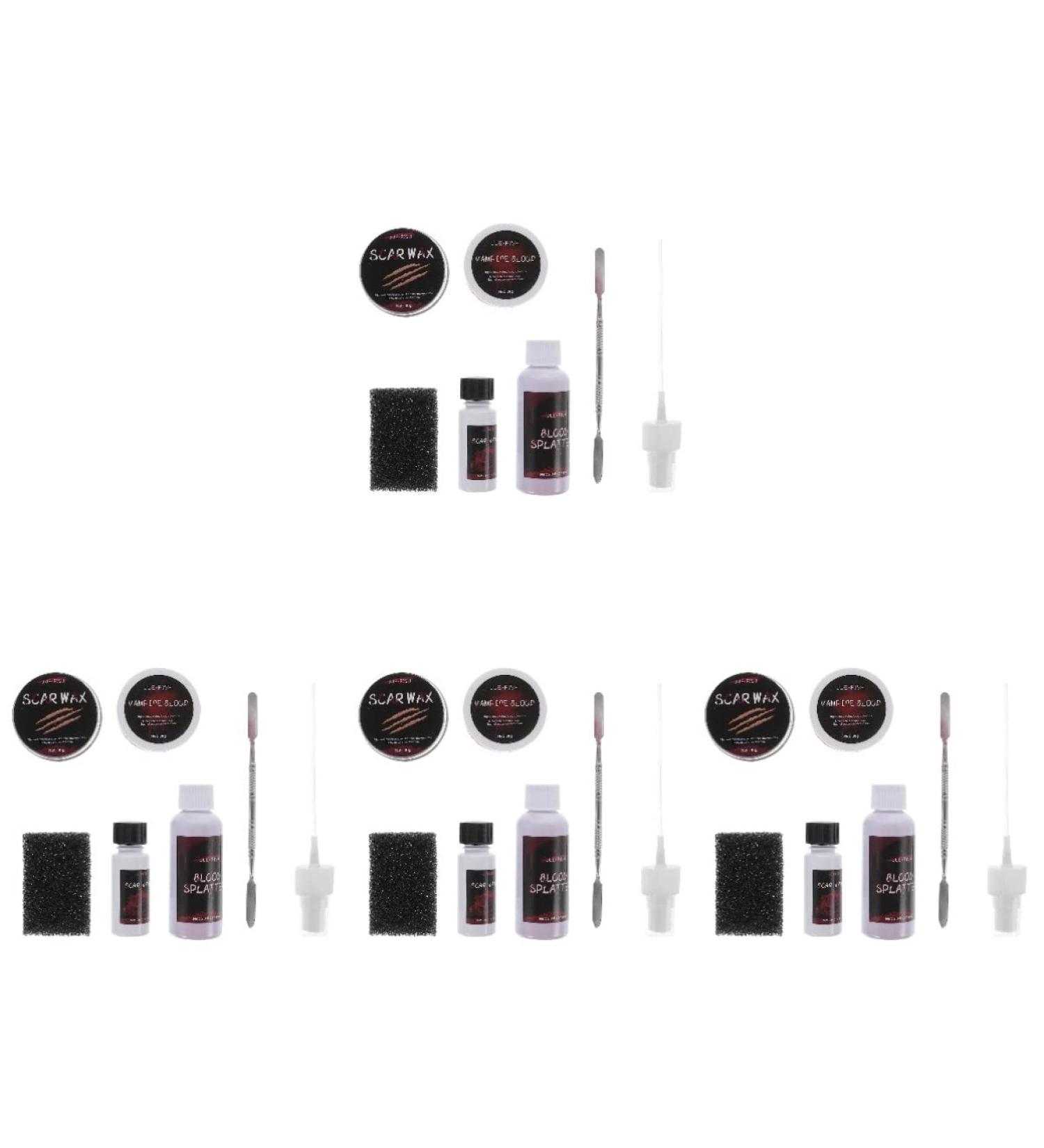 Lurrose 4 PCS Scar Wax Kit special effects makeup kit modeling scar wax halloween makeup blood gel Bloody Gel: Makeup 5.4X2X2CMx4pcs Assorted Colorx4pcs - Buy Online on SooperMarket.com