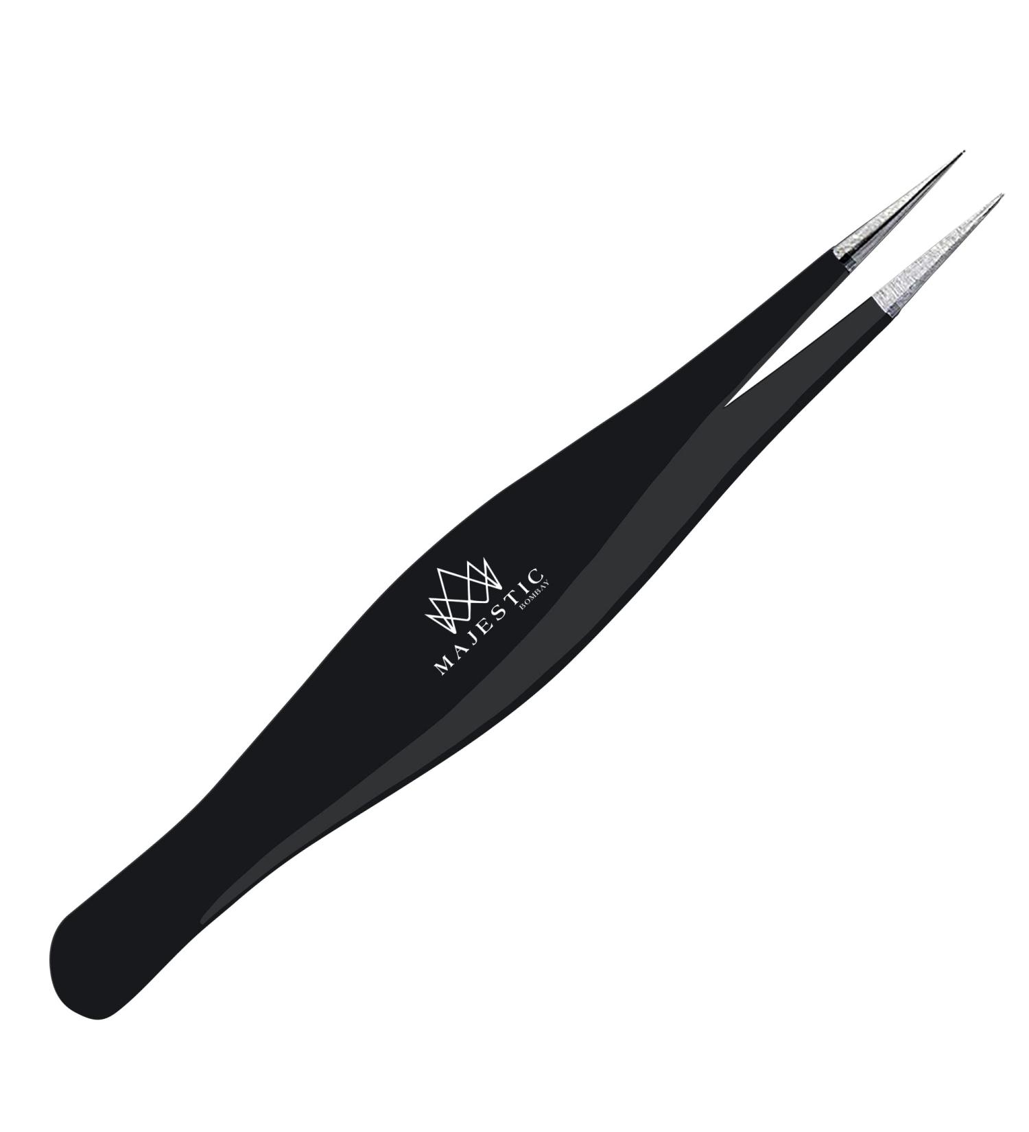 Fine Point Tweezers for Precision Plucking - Stainless Steel Splinter and Hair Removal Tool by Majestic Bombay - Buy Online on SooperMarket.com