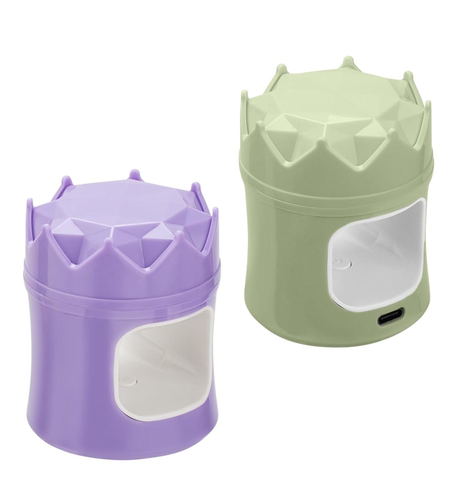 Mini High-Efficiency UV Nail Lamp - Dual Light Source Type-C Powered - On-The-Go Nail Art (Purple+Green) - Buy Online on SooperMarket.com