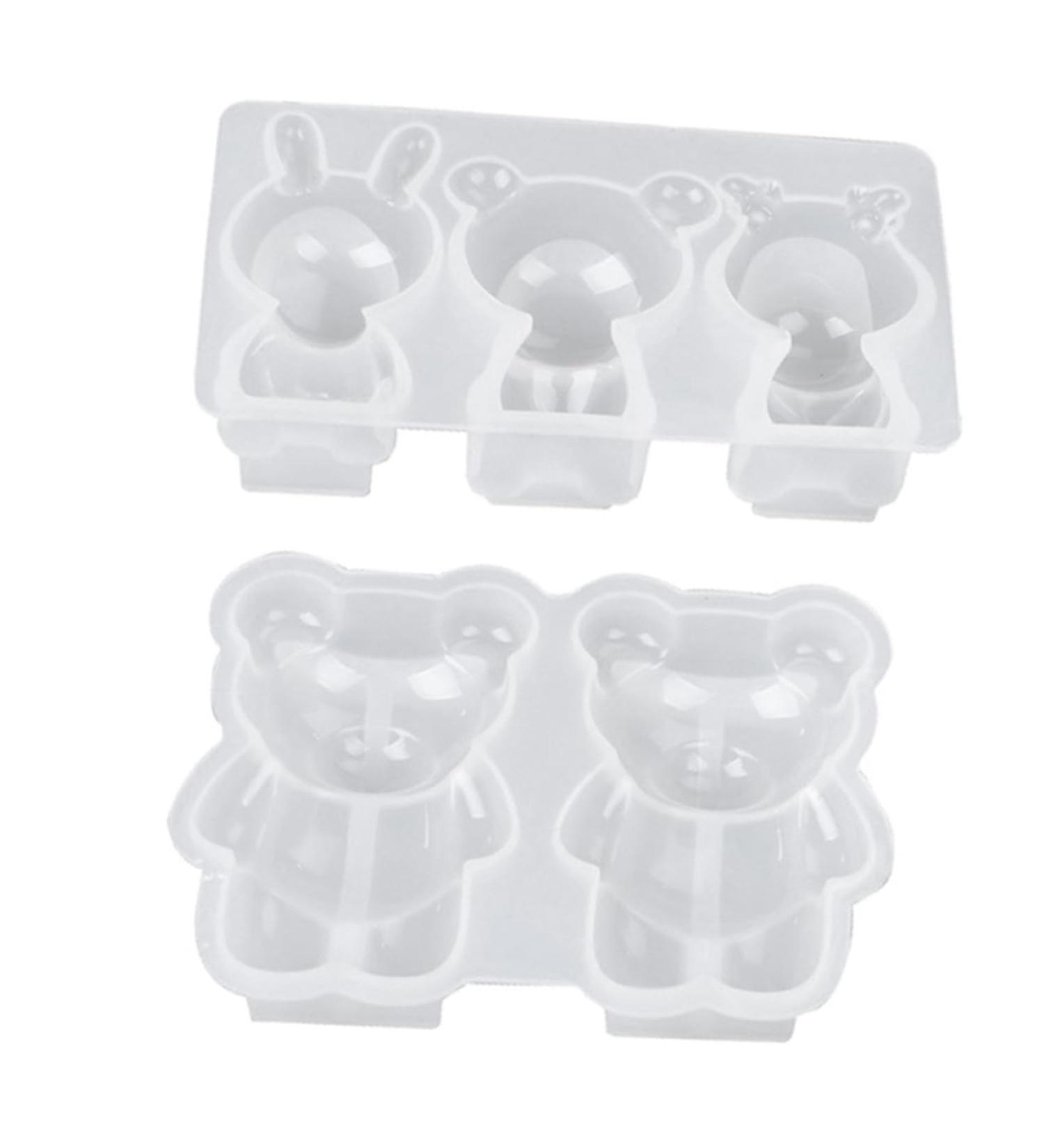 2pcs Coaster DIY Doll Shape Pendants Silicone Baking Mold Ornaments Adorable Ornament Dessert 11.5X6.3X2.4CM White - Buy Online on SooperMarket.com