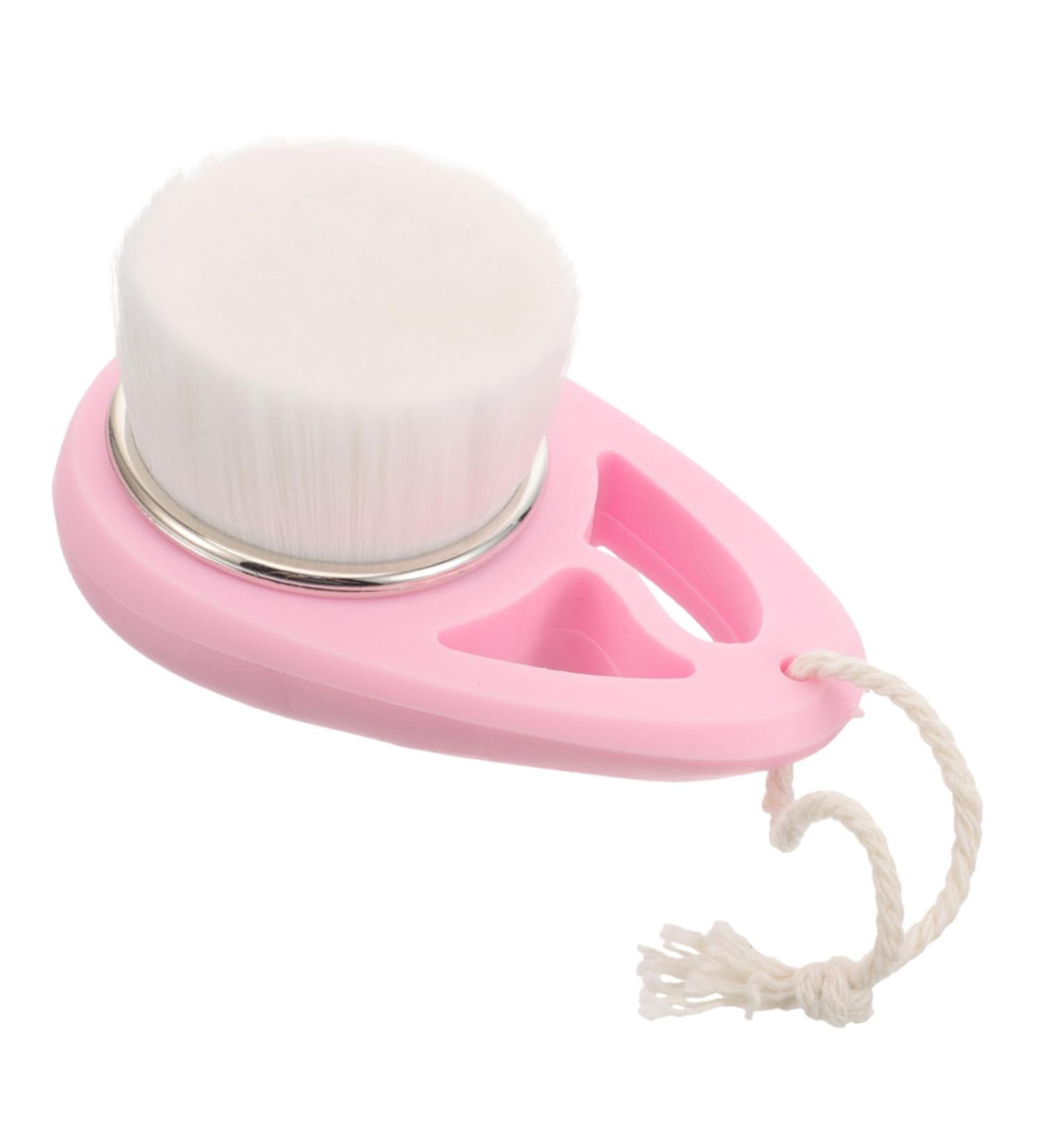 Shop Housoutil Soft Fur Cleansing Makeup Brush Scrubber - Exfoliating Facial Brush for Women - Pink Face Scrubber & Cleanser for Radiant Skin - Buy Online on SooperMarket.com