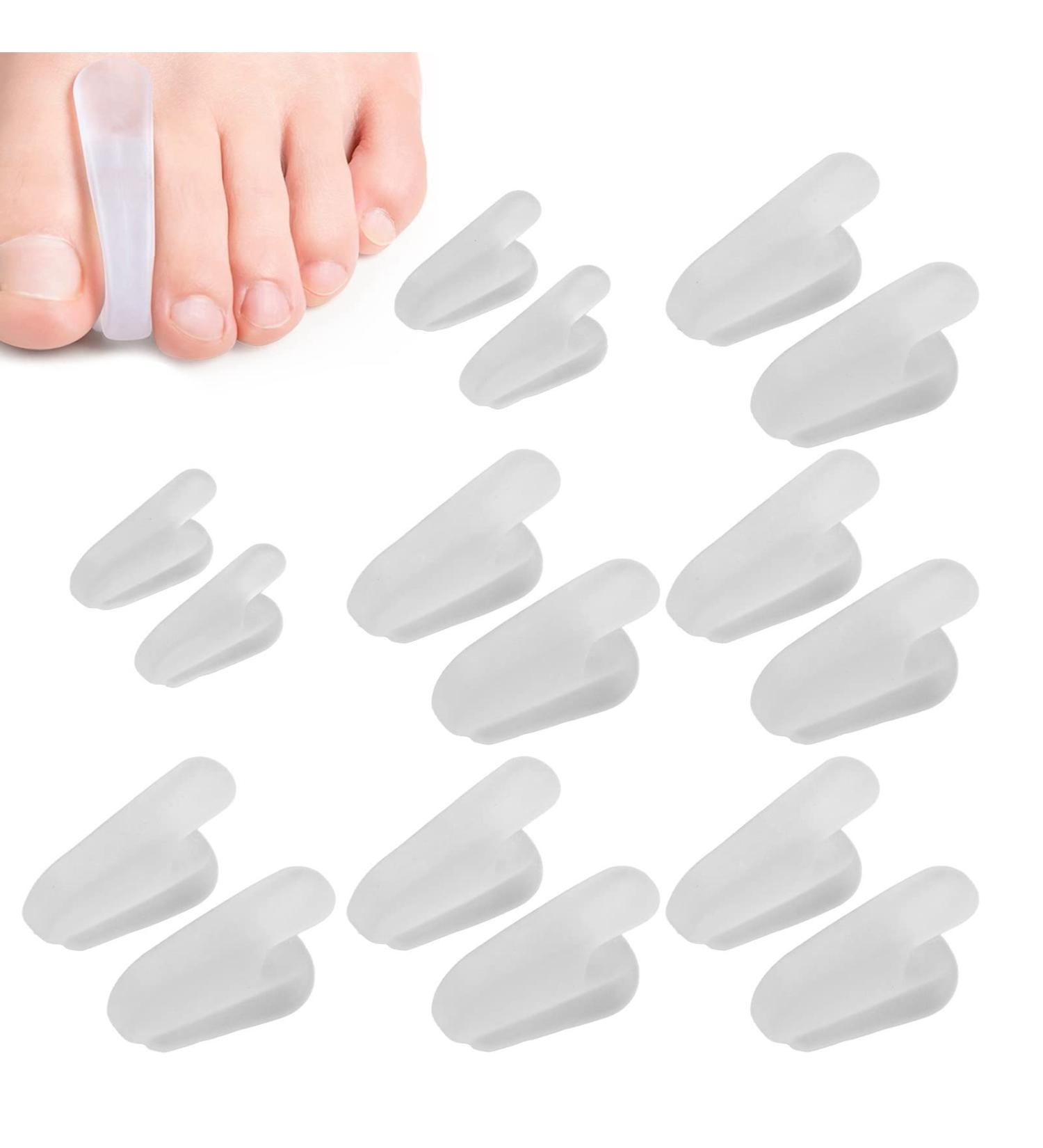 Toe Separators 8-Pack | Gel Spreader & Spacers for Hammer Toe Relief | Smooth Iron Big Toe Alignment Comfortable Correction - Buy Online on SooperMarket.com