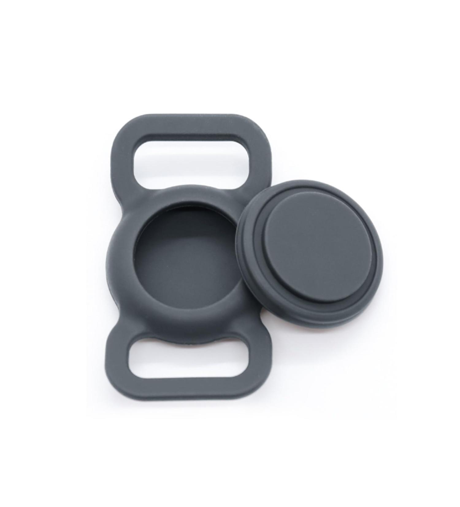 Silicone Airtag Dog Collar Holder | Anti-Lost GPS Tracker Accessories for Pets | Gray Airtag Holder for Dogs & Cats - Buy Online on SooperMarket.com