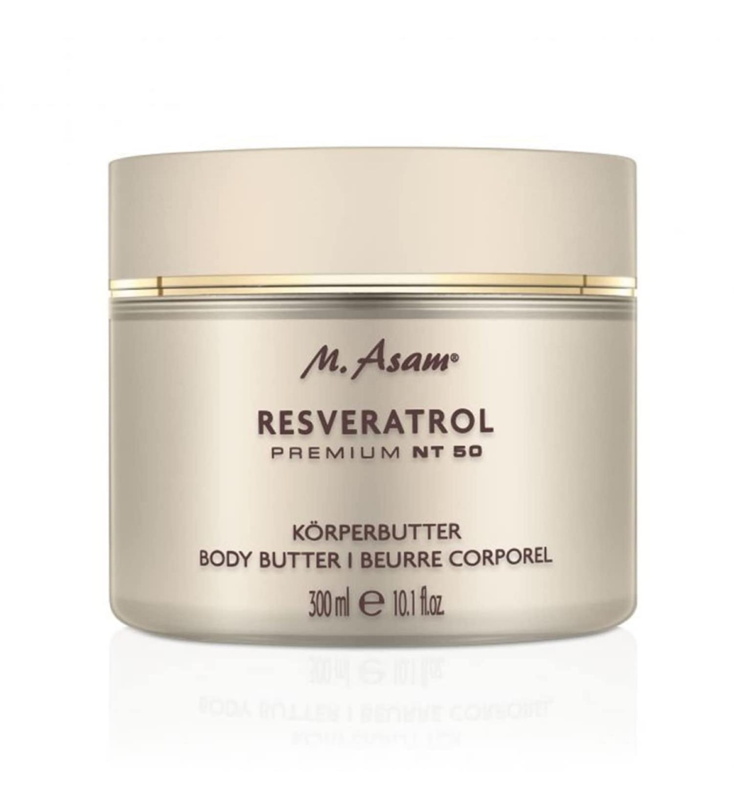 M. Asam Resveratrol Premium NT50 Body Butter (300ml) - Rich Moisturizer for Smooth Radiant Skin | Ideal for Normal & Very Dry Skin - Buy Internationally - Buy Online on SooperMarket.com