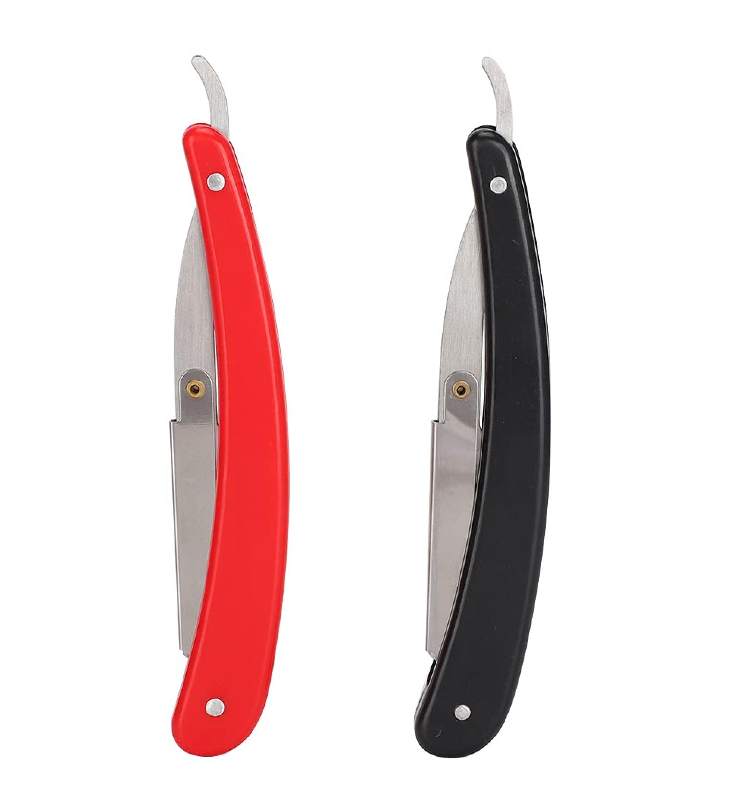 Professional Foldable Beard Razor Set - 2pcs Manual Shaving Tool for Precision Grooming - Buy Online on SooperMarket.com