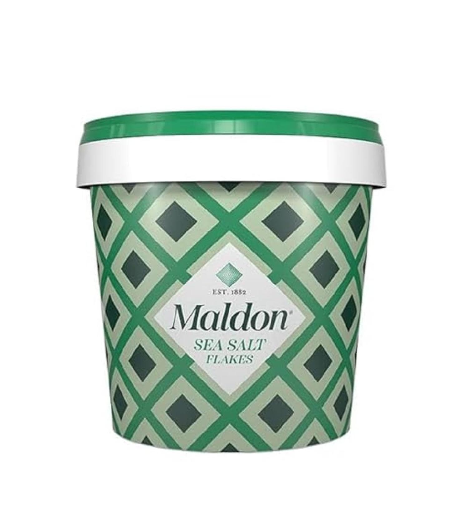 Maldon Sea Salt Sea Salt Flakes - The finest gourmet salt in the world 1x 570g bucket 570 g (1 pack) Single