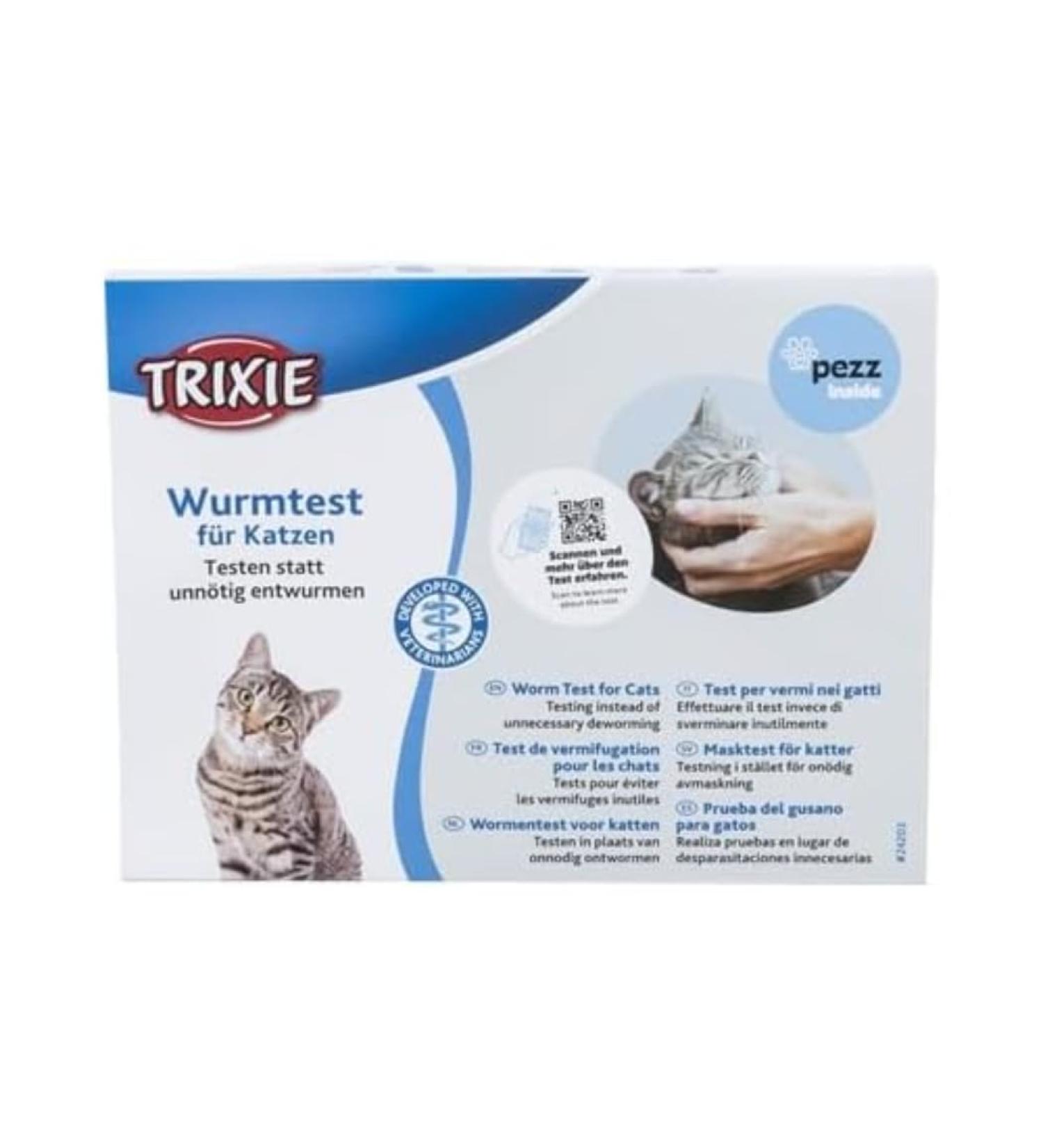 TRIXIE practical worm test for cats for home use 19.5 15 2 cm - 24203