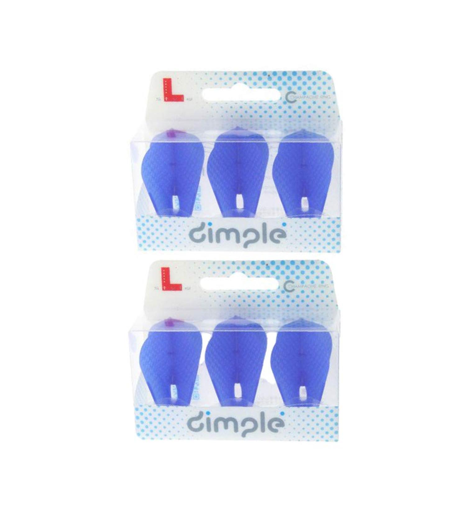 LSTYLE Dart Flights L9d PRO Fantail Shape Blue 2-Pack - Dimple Texture for Soft Tip and Steel Tip Darts - Buy Online on SooperMarket.com