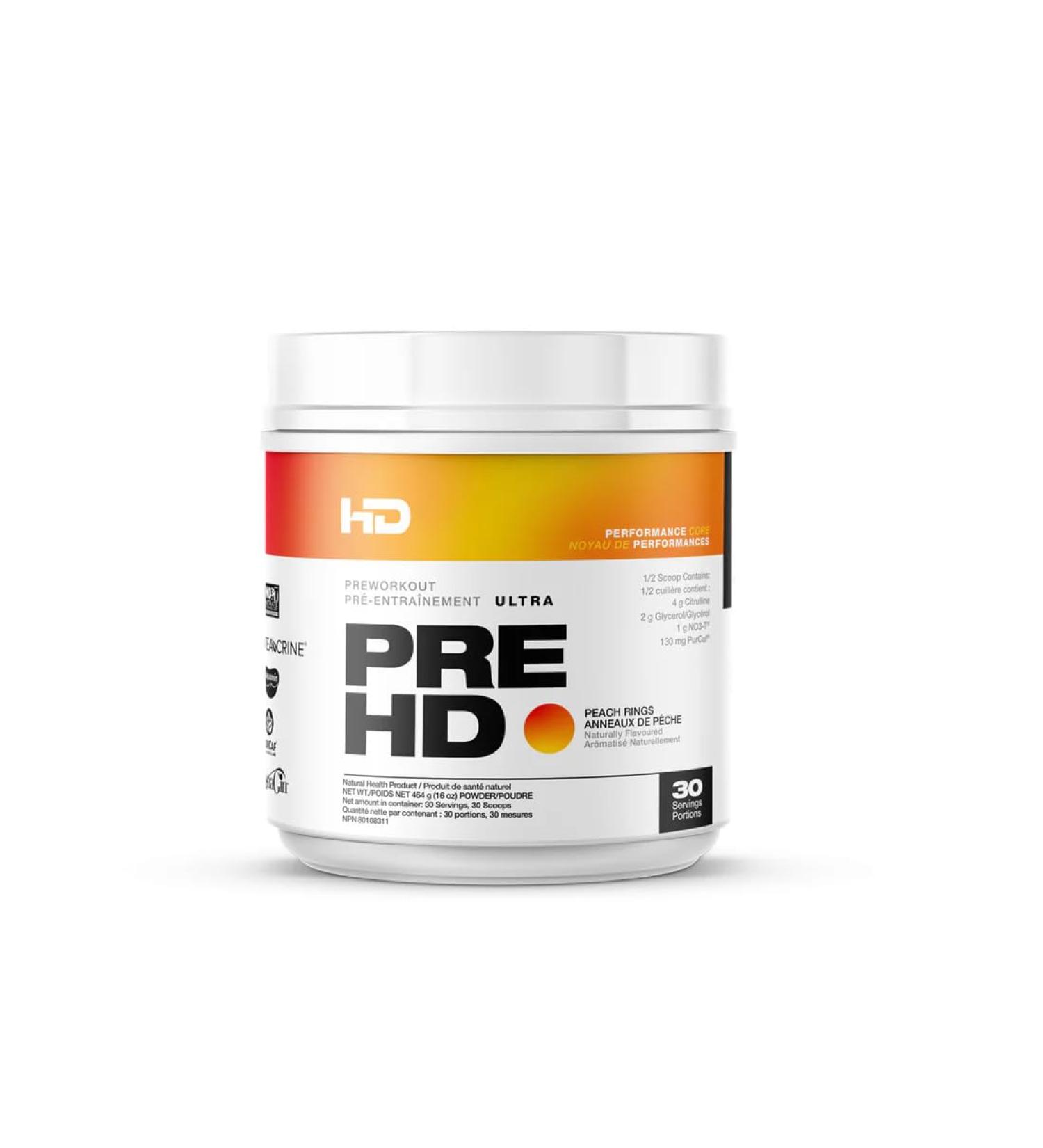 HD MUSCLE PreHD Ultra Pre Workout Powder | All in One Pre Workout | Strength & Endurance Nitric Oxide Pumps Intense Focus | L-Citrulline Creatine Arginine Nitrate Beta Alanine | 30 Servings (Peach Rings) Peach Rings 30 Servings - Buy Online on SooperMarket.com