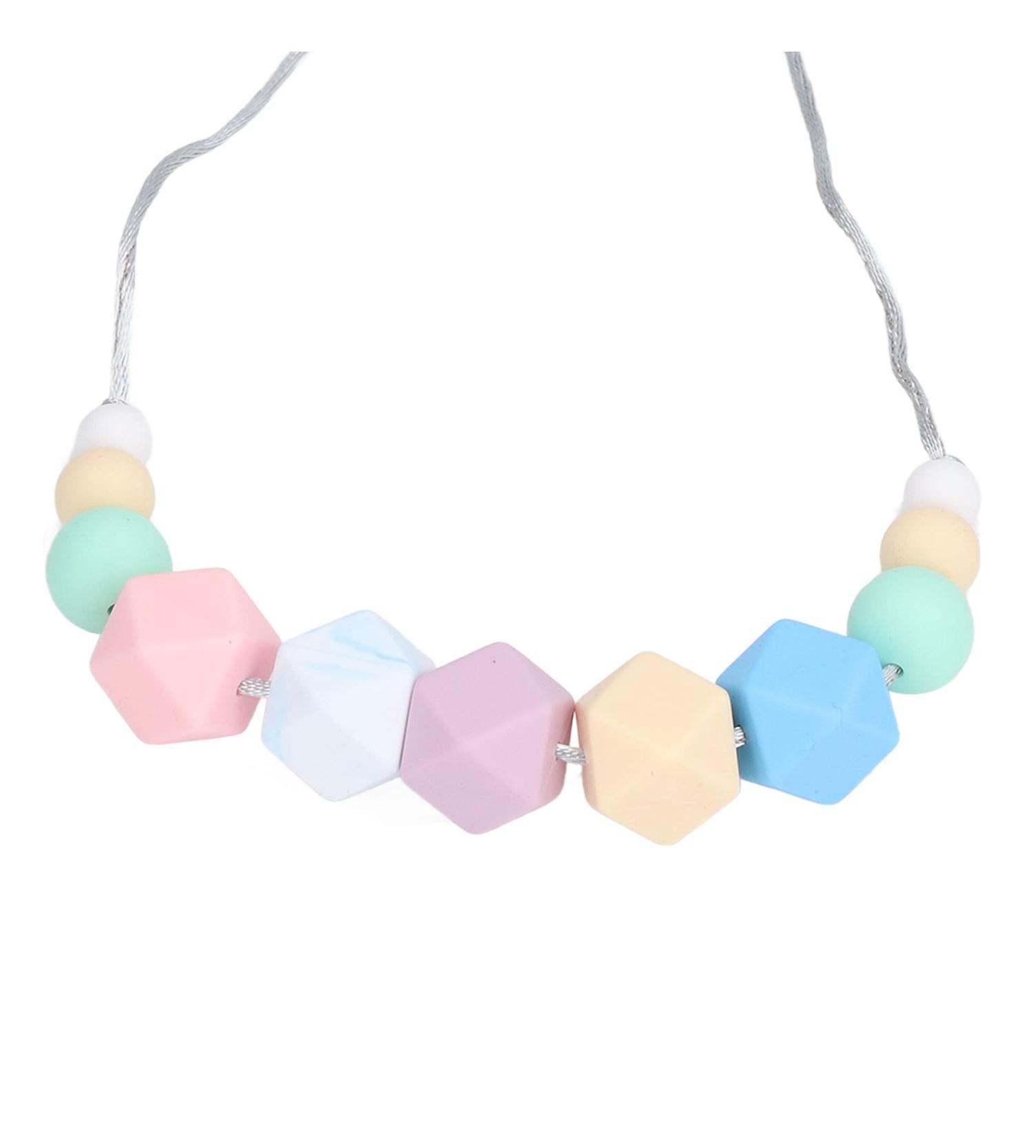 Sensory Chew Necklace for Kids - Silicone Teething Necklace for Chewing - Autism Chew Toys for Boys and Girls - Buy Online on SooperMarket.com