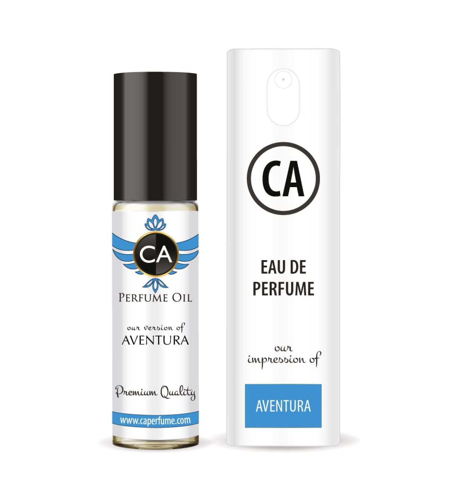 CA Perfume Duo Impression of Aventura For Men Eau de Parfum Refillable Atomizer Sprayer + Fragrance Body Oil Long Lasting Sample Travel Size Roll-On Bottle 0.33 Fl Oz X2 - Buy Online on SooperMarket.com