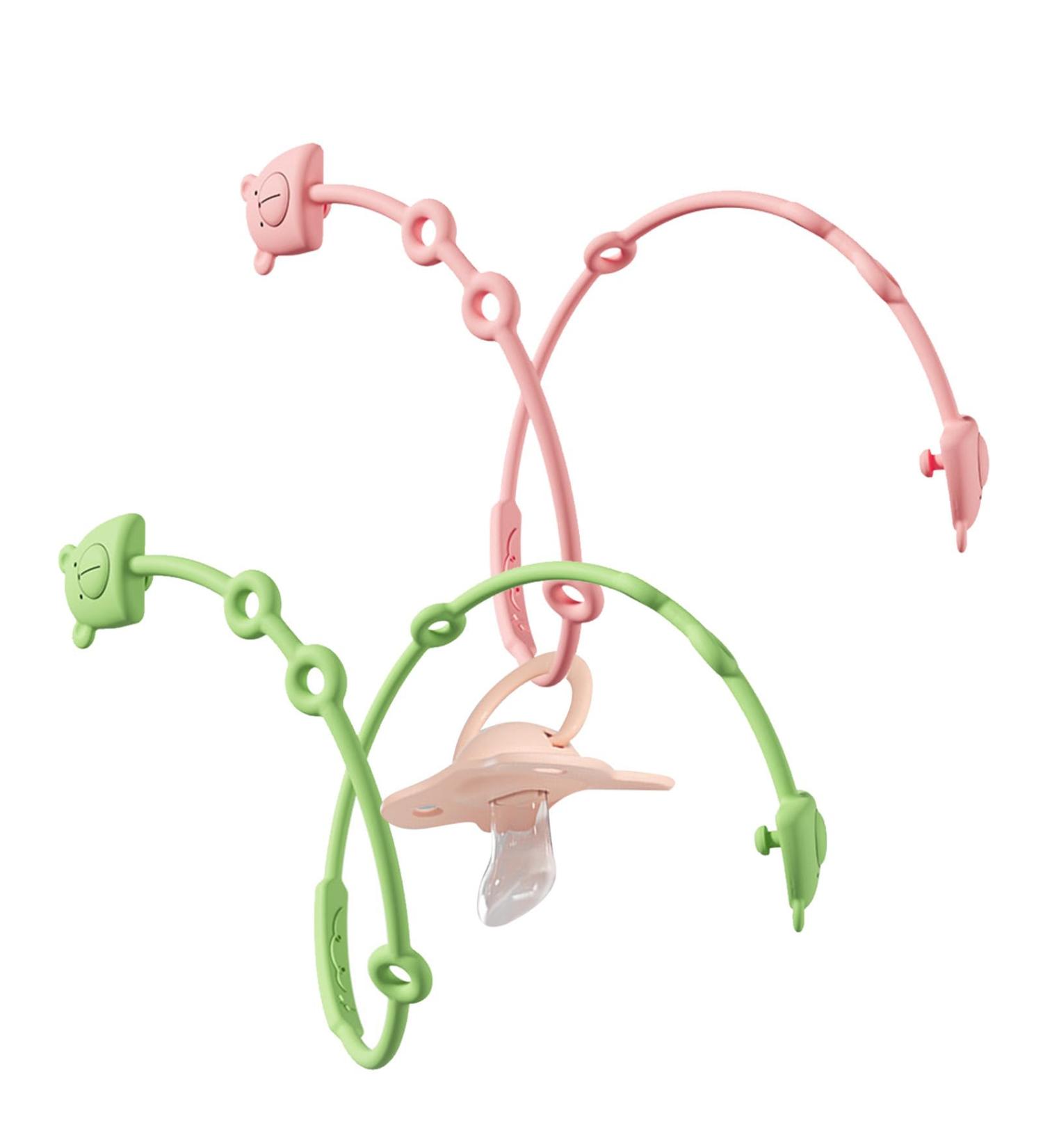 Buy Rosa & Green Silicone Toy Belt - Adjustable Pacifier Clip & Stroller Chain for Baby | Durable Odorless & Lightweight Toy Holders - Buy Online on SooperMarket.com