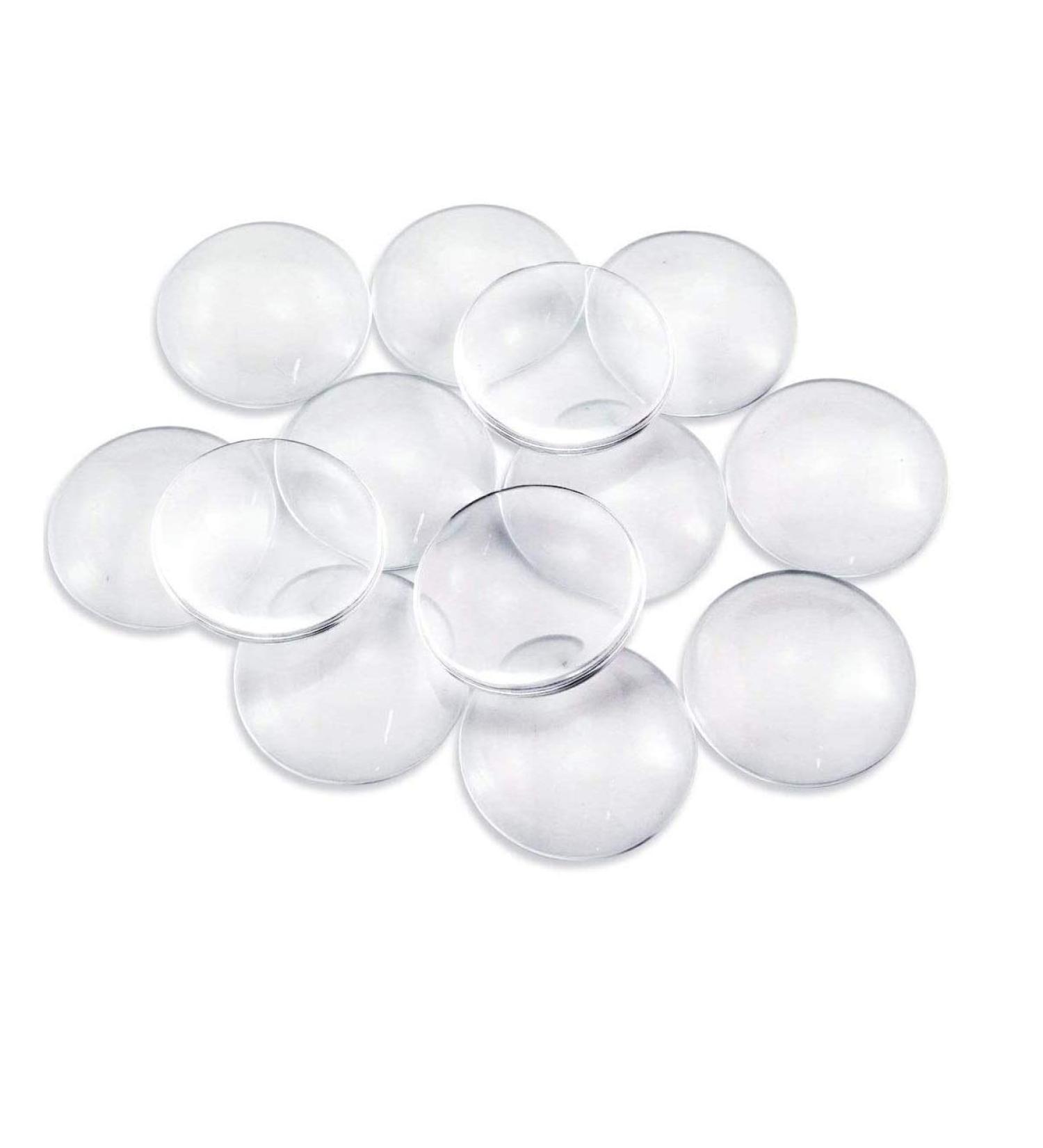 Faxco 30-Piece 1.57 inch Clear Glass Dome Cabochons for Jewelry Making - Buy Online on SooperMarket.com