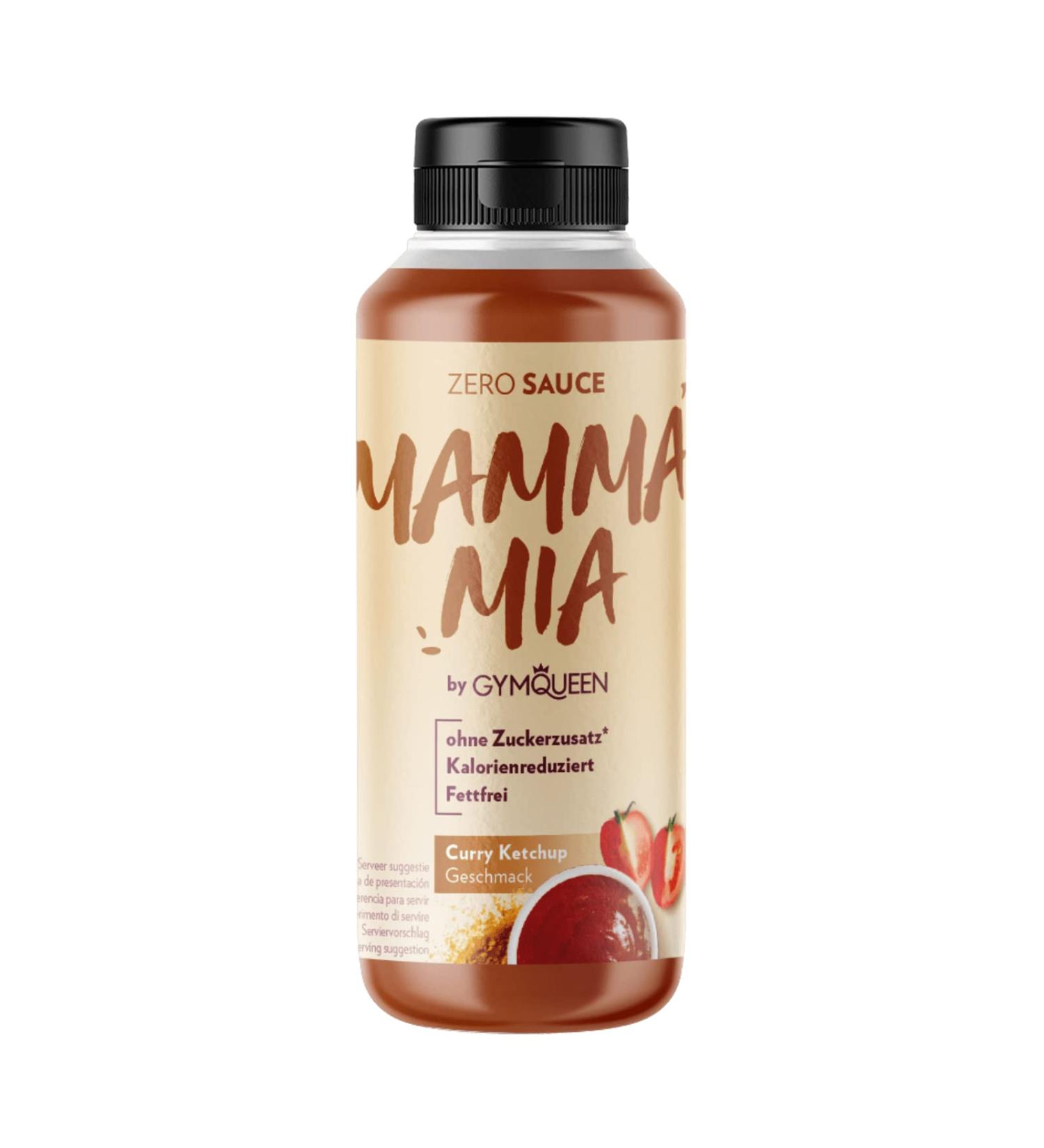 Gymqueen Mamma Mia Zero Sauce - Reduced Calorie Fat-Free Sugar-Free Vegetarian - Perfect for Dishes & Salads - 265ml - Buy Online on SooperMarket.com
