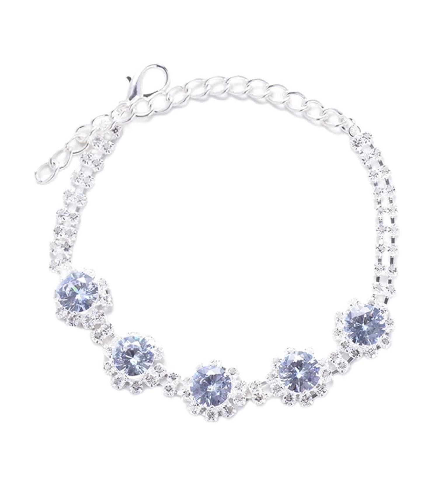 RayMinsino Pet Zircon Flower Diamond Necklace Adjustable Dress Up Collar Cat and Dog Jewelry Necklace Suitable for Small and Medium Cats and Dogs Small Silver - Buy Online on SooperMarket.com