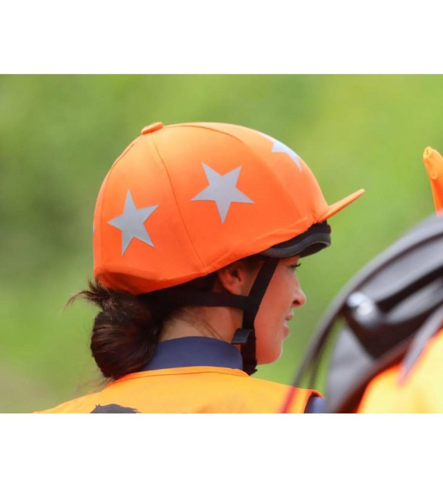 Shires EQUI-FLECTOR Hat Cover Orange One Size
