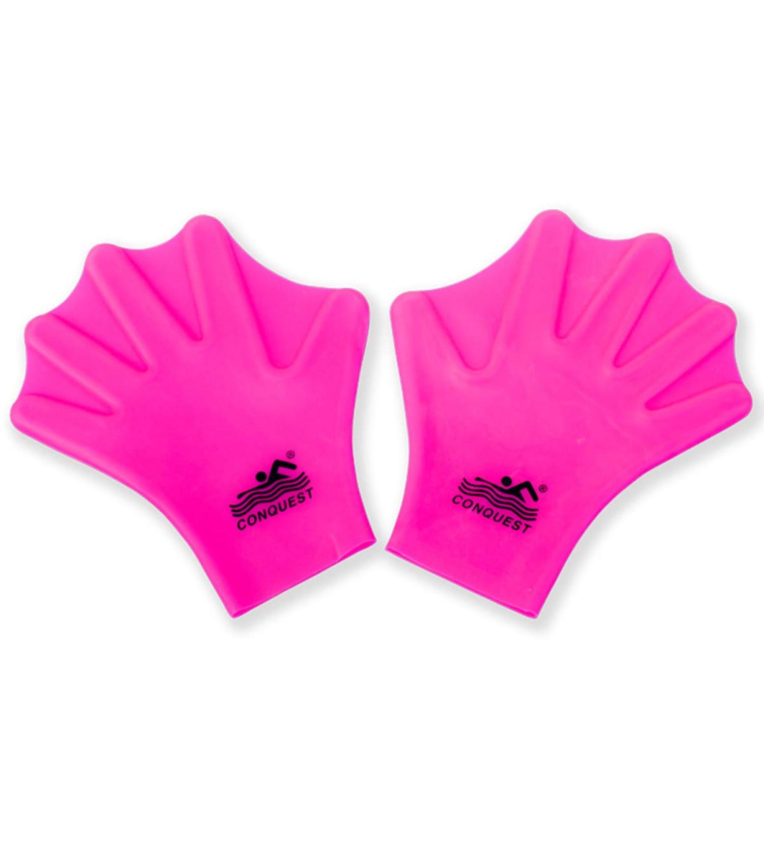 EXCEREY Silicone Webbed Swimming Gloves - Red M - Adult & Kids Water Training Gloves - Buy Online on SooperMarket.com