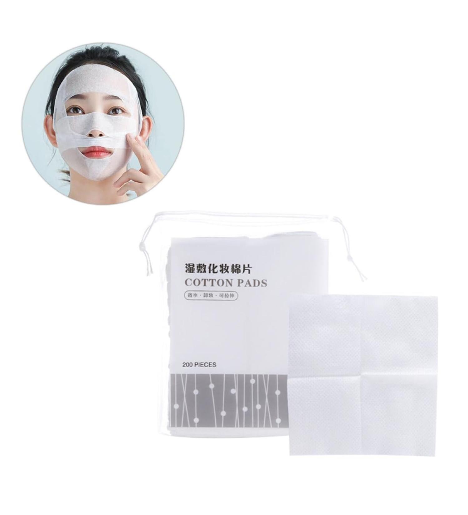 Housoutil Makeup Removal Pads - Wet & Dry Facial Towels | Disposable Cotton Cleansing Wipes for Easy Makeup Removal | 10x10cm Face Cloths - Buy Online on SooperMarket.com