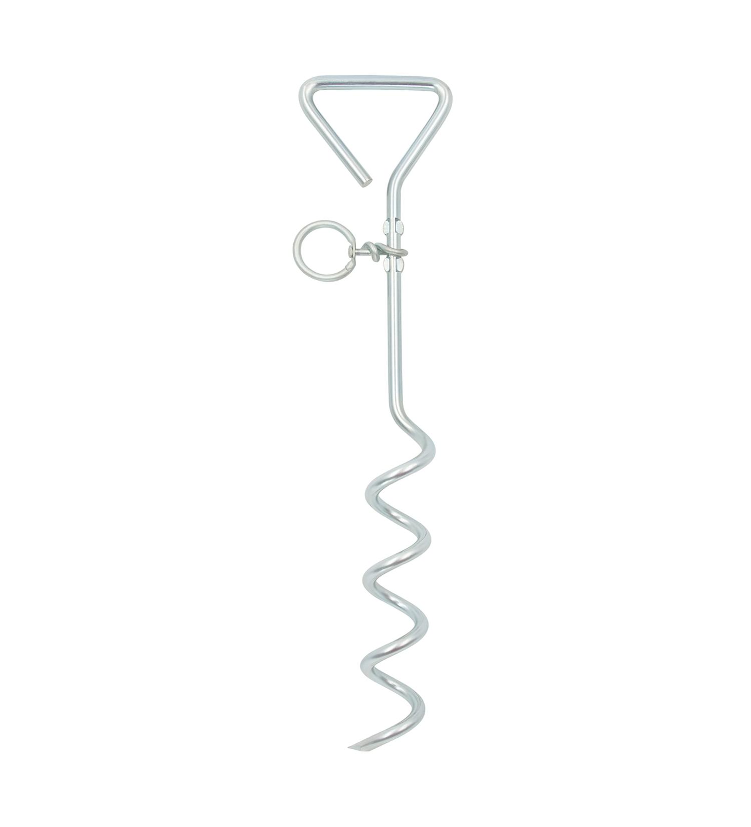 Milestone Camping 31690 Outdoor Corkscrew Tie Out Stake / Keyring Attachment / Tether Pets and Tents / Ideal for Camping Hiking Fishing and More - Buy Online on SooperMarket.com