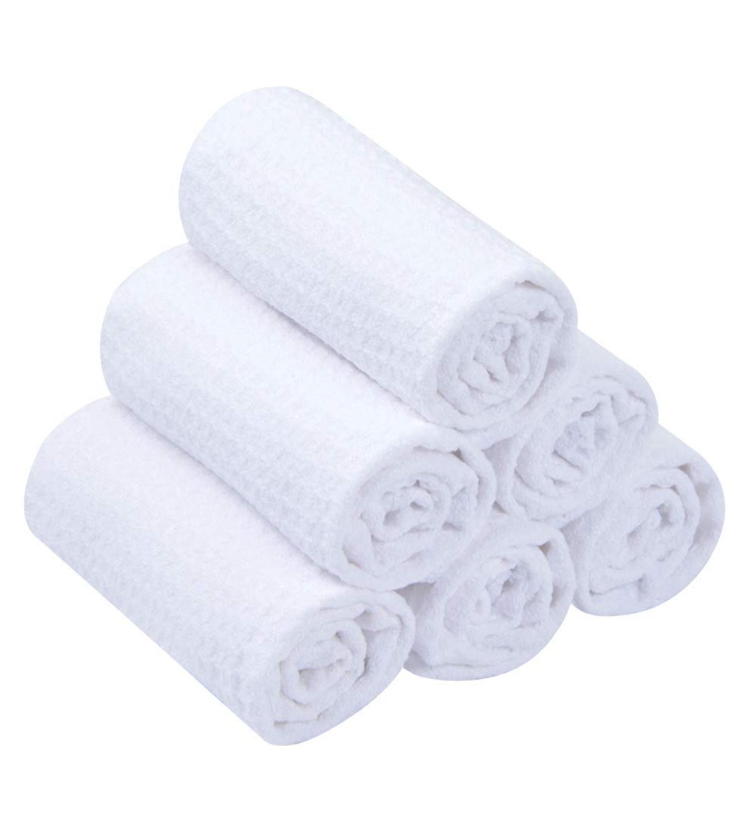 SINLAND Microfiber Waffle Washcloths 13x13 Inch 6 Pack White - Soft Facial Makeup Remover Cloths - Quick Drying & Exfoliating - Buy Online on SooperMarket.com