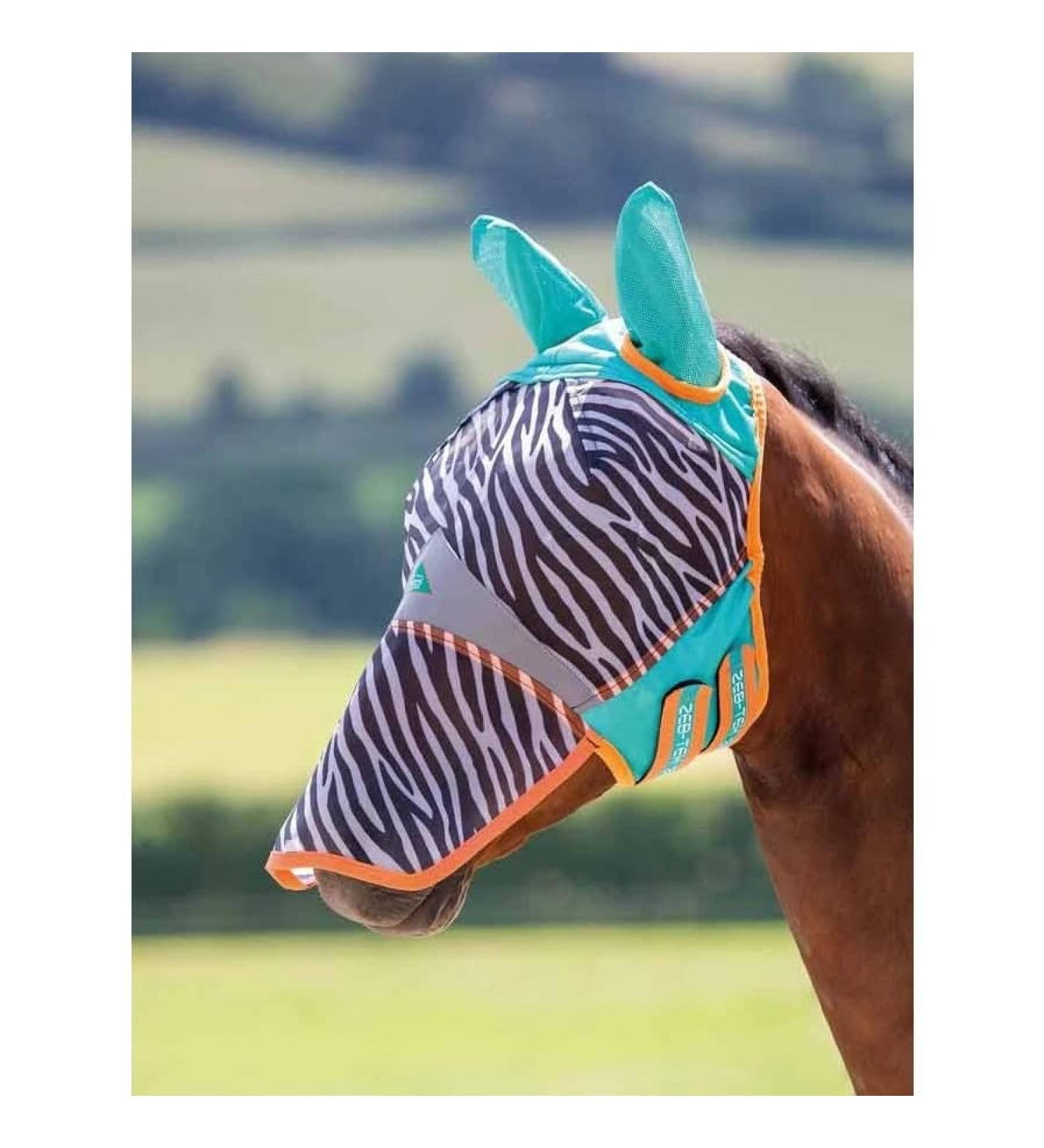 Shires Zeb-Tek Fly Mask - Zebra Print Full zebra Full - Buy Online on SooperMarket.com