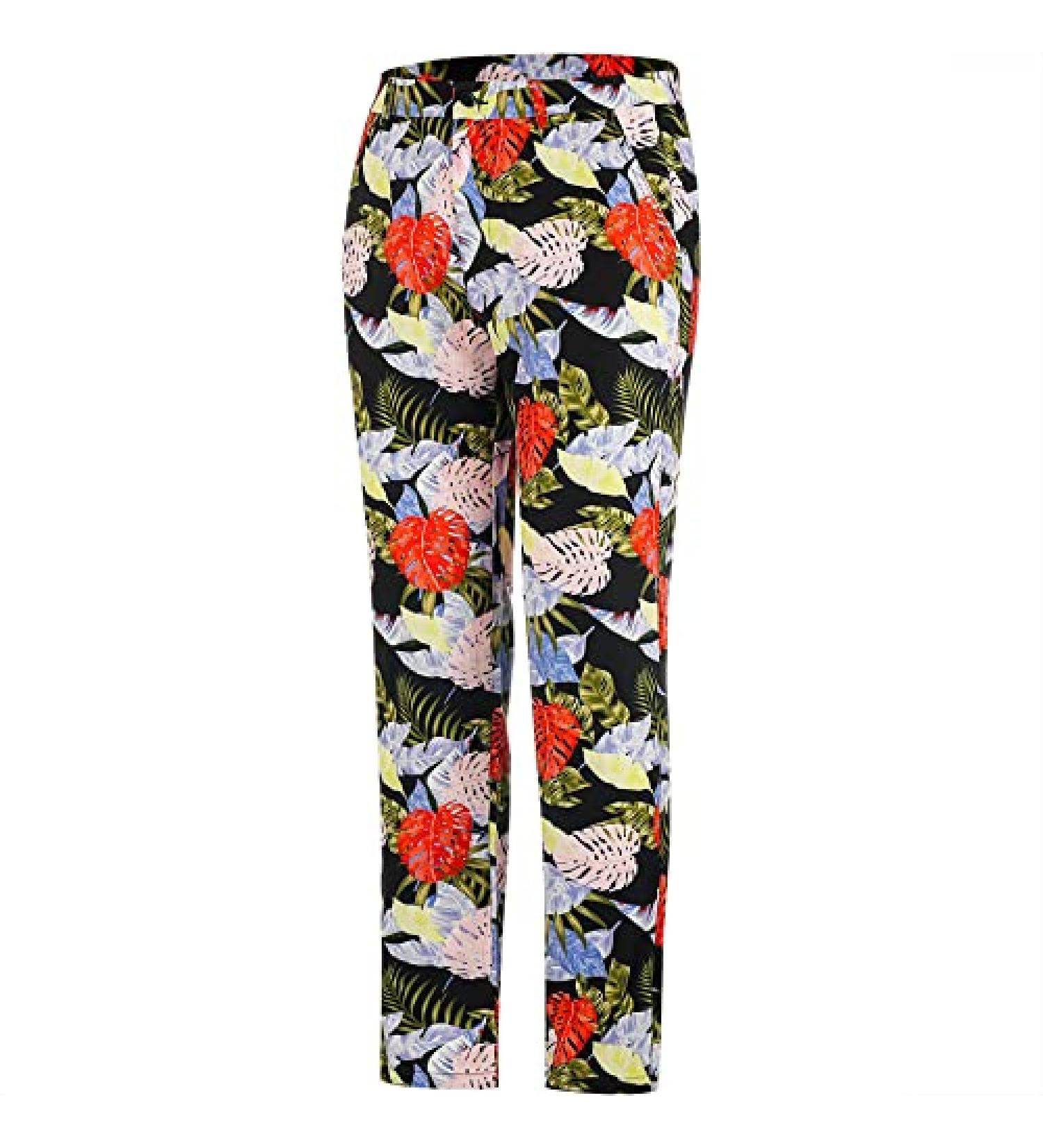 BOSREROY Men's Golf Pants - Stretch Straight-Fit Quick-Dry Athletic Pants - Palm Print Black 36W x 34L - Buy Online on SooperMarket.com