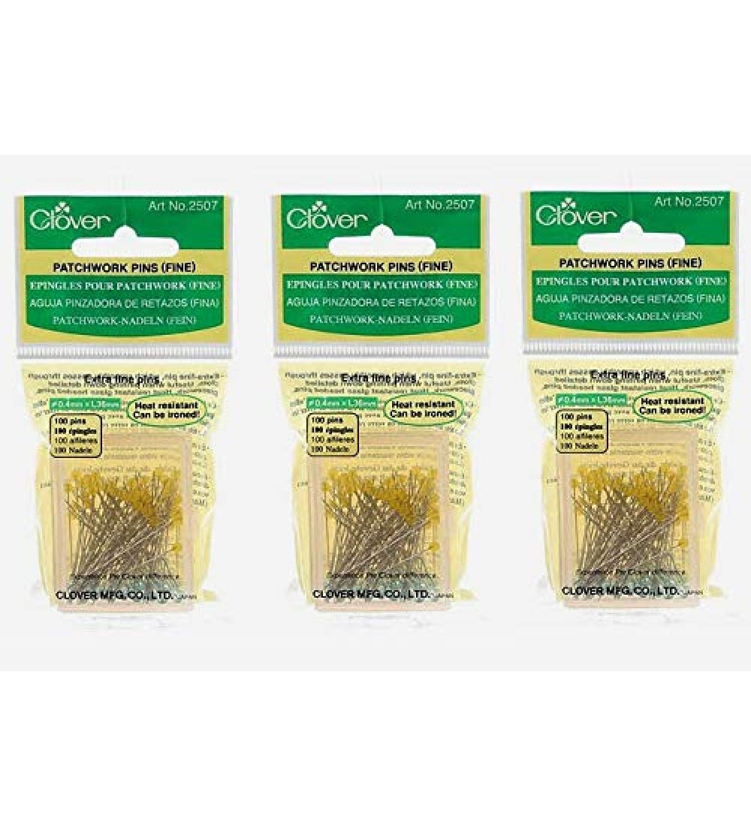 Clover Extra Fine Patchwork Pins - Art. No. 2507-3 Pack (300 Pins)