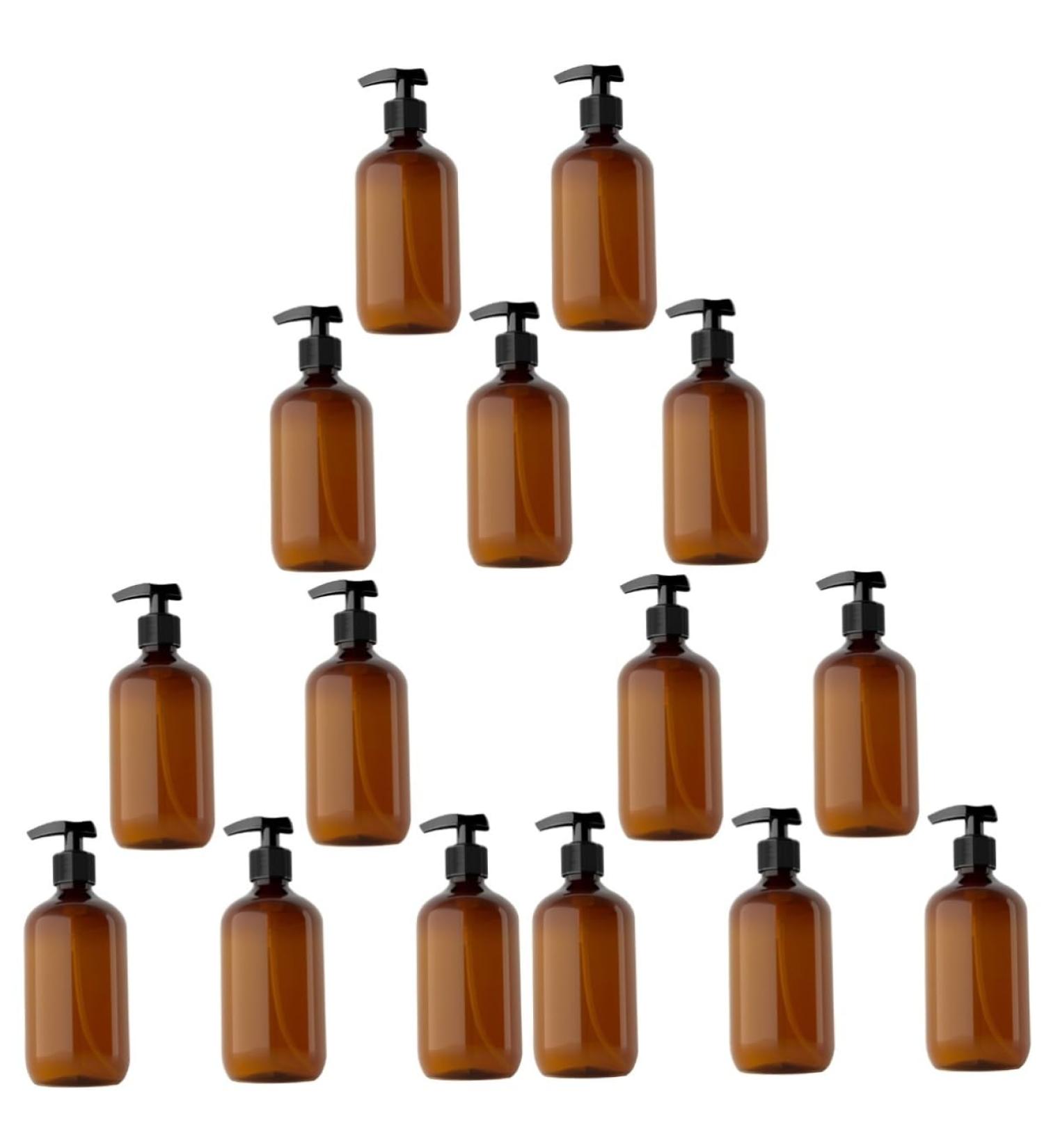 FRCOLOR 15 Pcs Lotion Press Bottle Travel Body Wash Lotion Pump Bottles Dispenser Travel Shampoo 500ml Travel Container Plastic Pump Bottle Travel Lotion Liquid Pump Emulsion The Pet Brownx3pcs 19.5x6.4cmx3pcs - Buy Online on SooperMarket.com