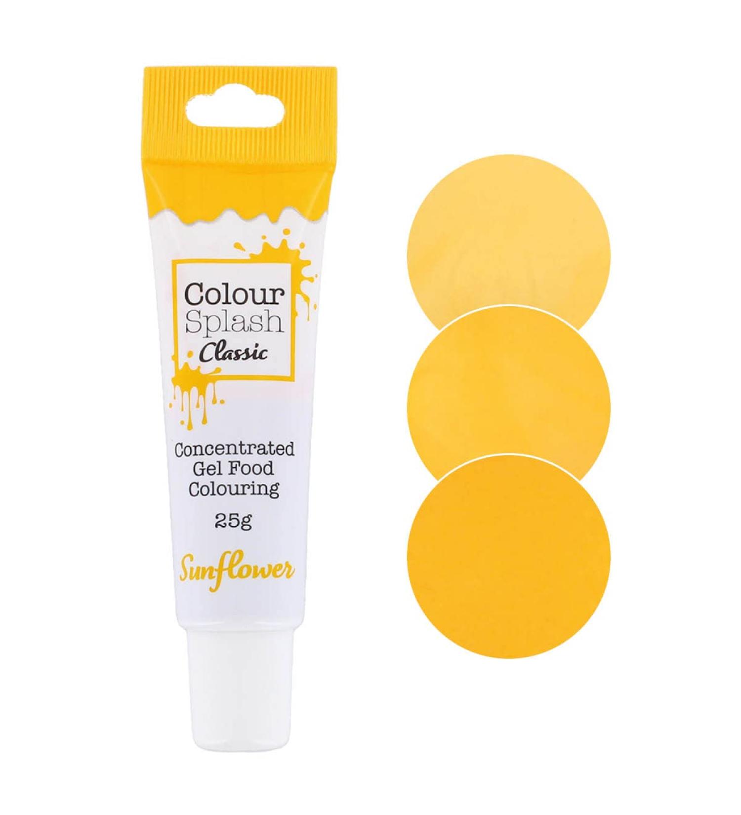 COLOUR SPLASH Sunflower Yellow Food Colouring Gel Tube - 25g (Pack of 1) | Highly Concentrated Edible Ingredients for Vibrant Cakes - Buy Online on SooperMarket.com