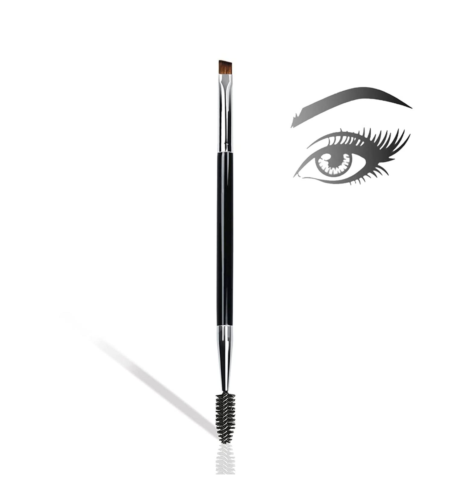 BLEGGEIT Pro Eyebrow Brush and Comb Set Steel Brow Brush, Metal Eyelash Brush, Spoolie Brush, and Angled Brow Brush for Precision Application and Defining Shape (1 PC) - Buy Online on SooperMarket.com