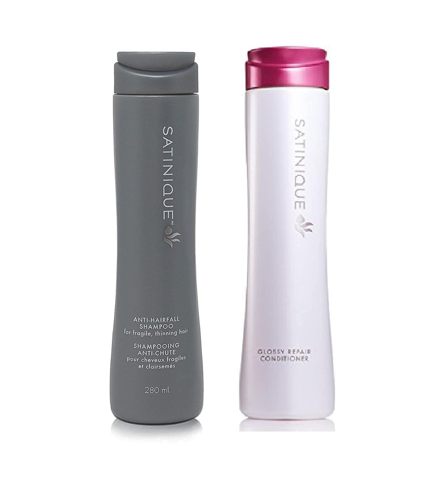 Satinique Anti-Hairfall Shampoo & Conditioner Set - 9.4 Oz. Each - Prevent Hair Loss & Promote Healthy Hair Growth - Buy Online on SooperMarket.com