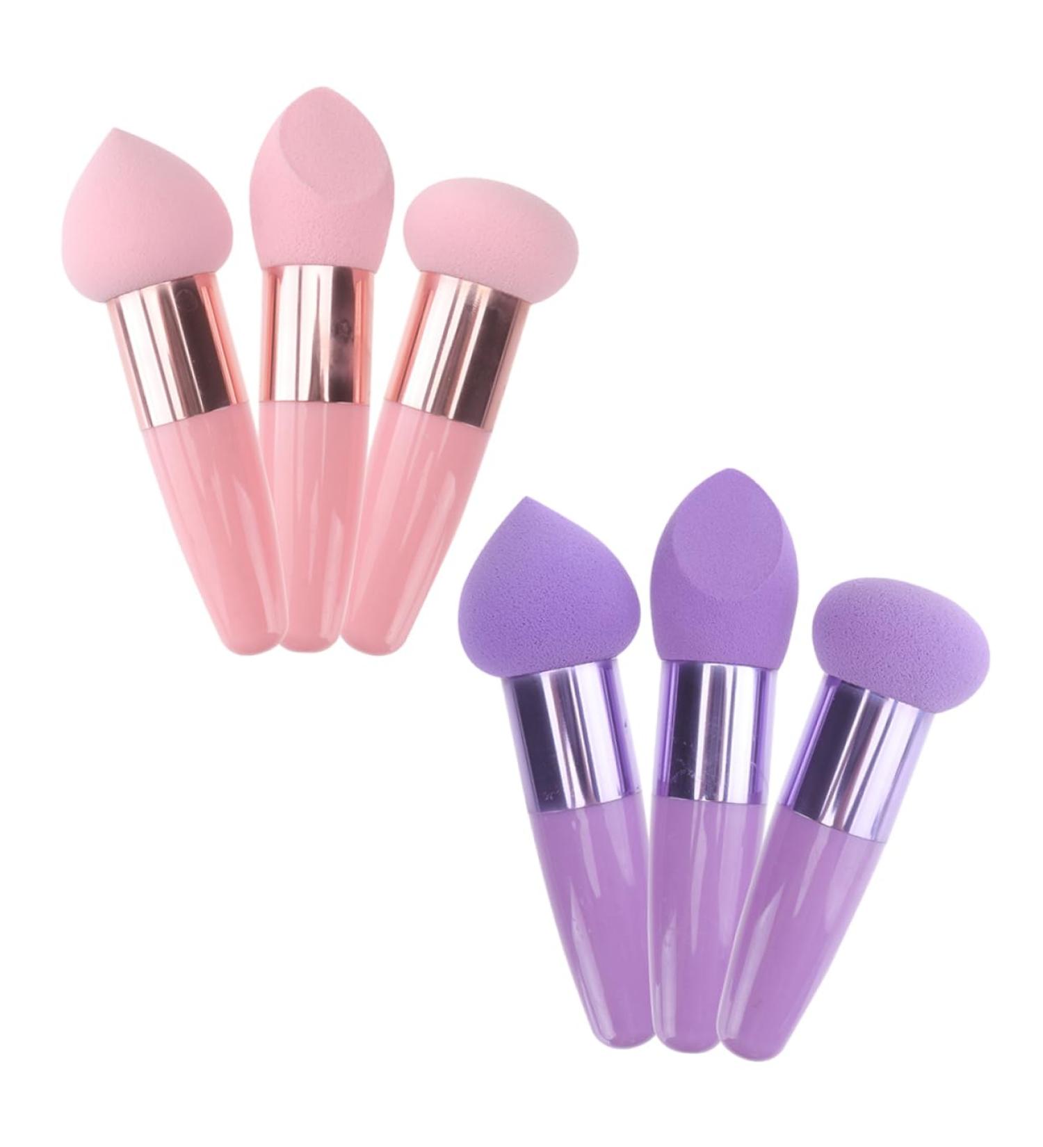 FOYTOKI 2 Sets Beauty Pen Makeup Sponges with Handle Multifunctional Makeup Pen Makeup Puff Pen Dry Wet Cosmetic Brush Facial Powder Sponge Portable Makeup Sponge Supple Makeup Sponge - Buy Online on SooperMarket.com