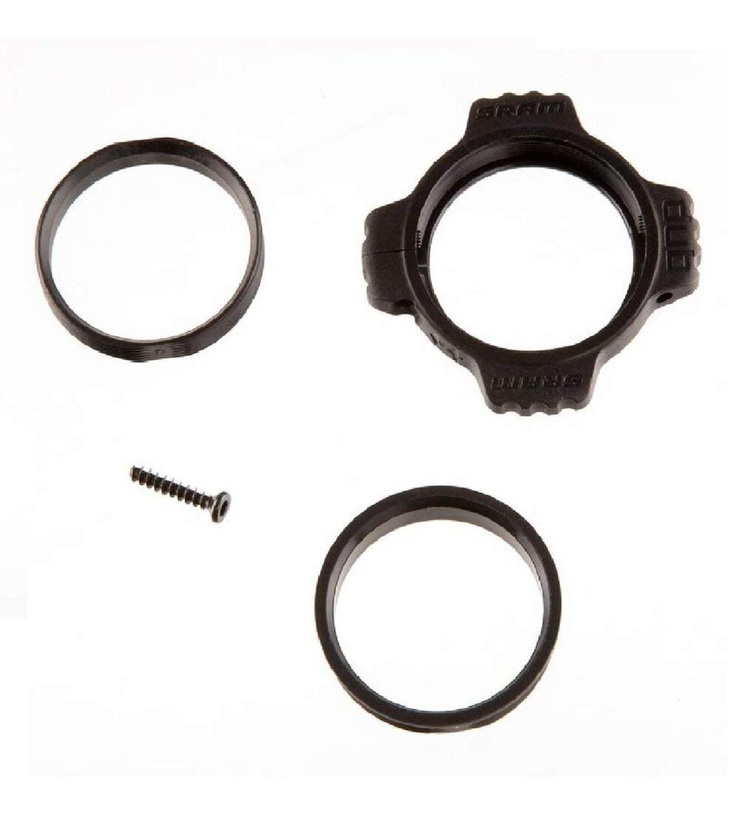 Sram Spare - Bottom Bracket Preload Adjuster Kit Dub (Including Screw, Outerring and 2 Innerrings Non-Flanged & Flanged (Flanged Compatible with Xx1 and X01 Dub Cranks, Except for Fat): Black