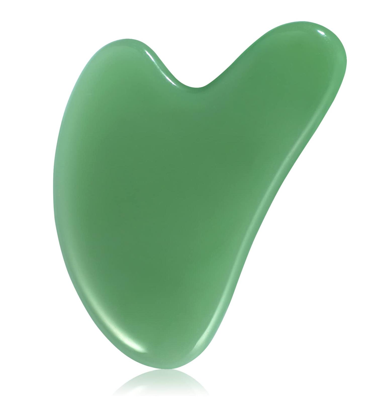 Rosenice Jade Stone Gua Sha Facial Tool for Face and Body Massage - Acupuncture Therapy and Trigger Point Treatment - Buy Online on SooperMarket.com