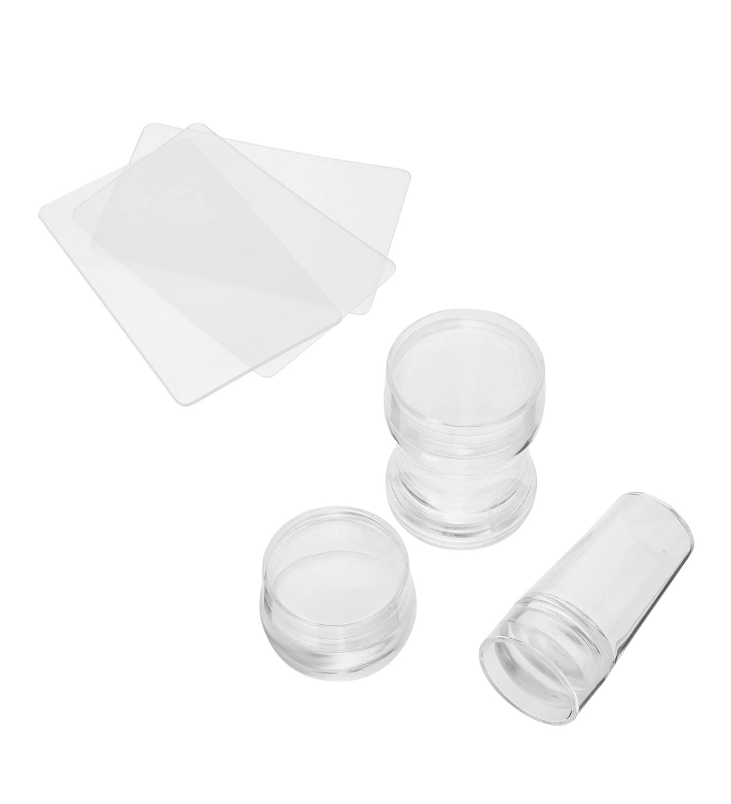 Minkissy 3 Sets Nail Art Silicone Stamp Nail Silicone Stamper Jelly Nail Tool Nail Stamping Kit Soft Nail Silicone Spatula Nail Stampers with Scrapers Handle The Se Silica Gel Frosted - Buy Online on SooperMarket.com