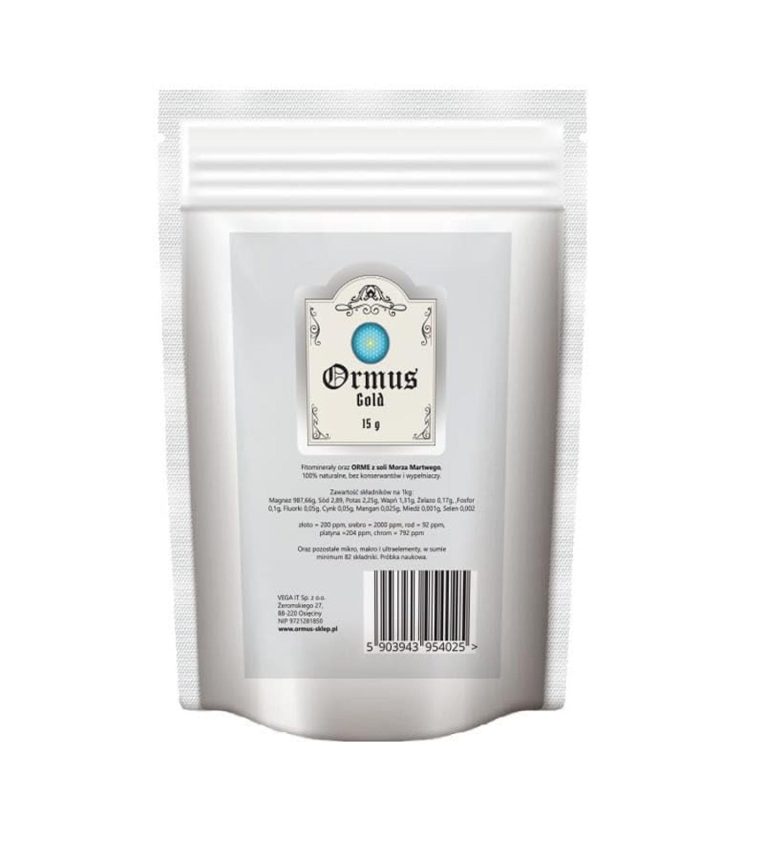 Buy Ormus Gold 15g - 100% Natural ORME Monoatomic Elements from Dead Sea Salt | Real Ormus Concentrate - Buy Online on SooperMarket.com