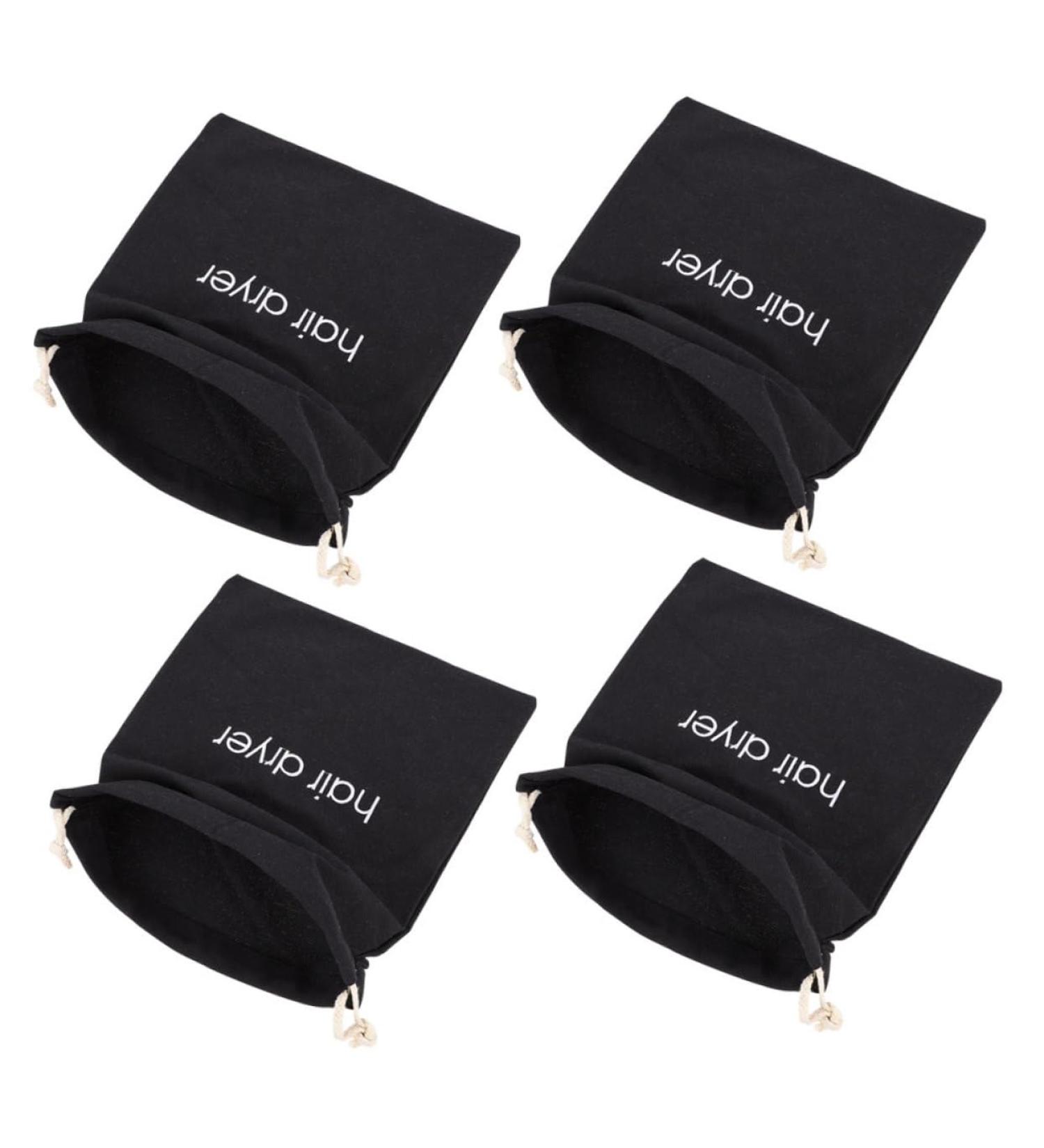 CANIGHT 4pcs Hair Dryer Storage Bag Storage Bags Organizer Bags for Travel Blow Dryer Bag Black Fabric - Buy Online on SooperMarket.com