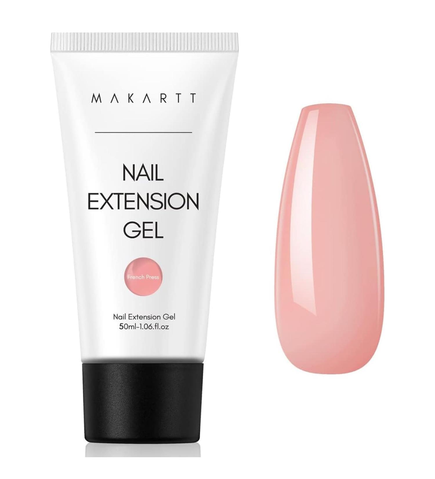 Makartt Poly Nail Gel 50ml Nude Extend Gel for Nails Trending Builder Nail Gel Stylish French Press Nail Extension Gel Manicure Fall Hard Gel for Nails Pink - Buy Online on SooperMarket.com