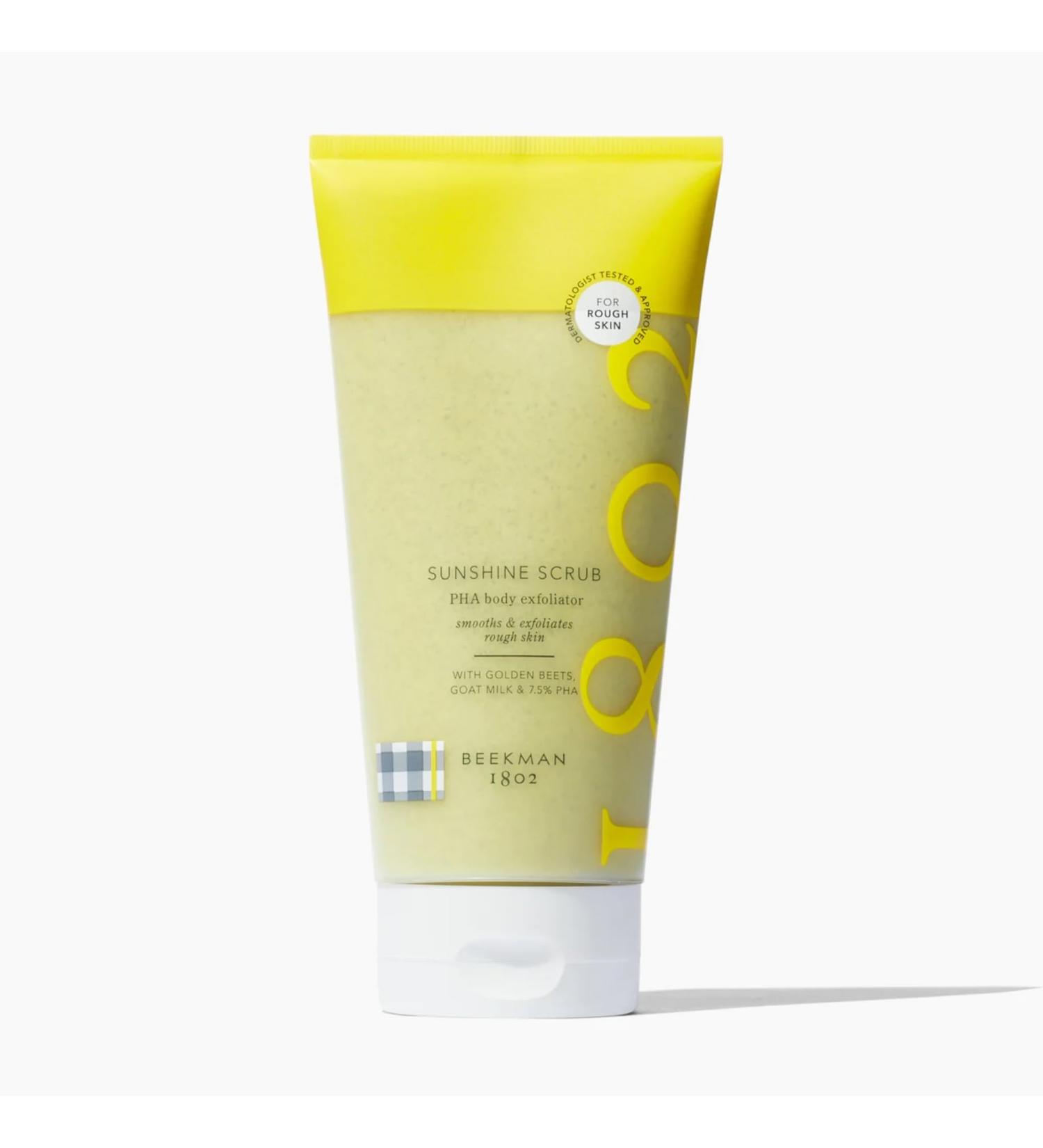 Beekman 1802 Sunshine Body Scrub - Fragrance Free 8 oz | Exfoliate Keratosis Pilaris | Gentle PHA Body Scrub for Sensitive Skin | Cruelty Free - Buy Online on SooperMarket.com