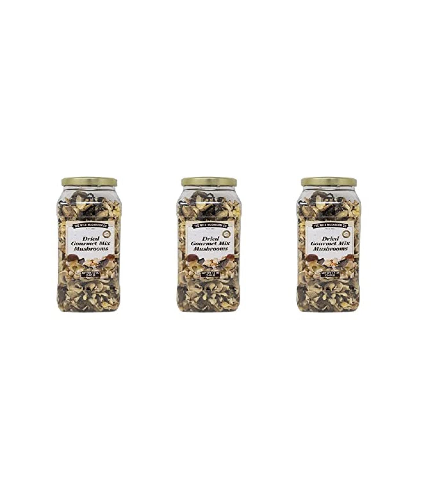 The Wild Mushroom Co. Dried Gourmet Mix European Mushrooms 12 Ounces (340g) - 3 Pack